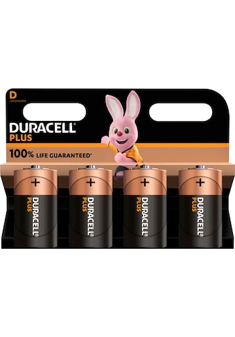 Duracell Batterie »4er Pack Plus«, LR20, (Packung, 4 St.) kaufen
