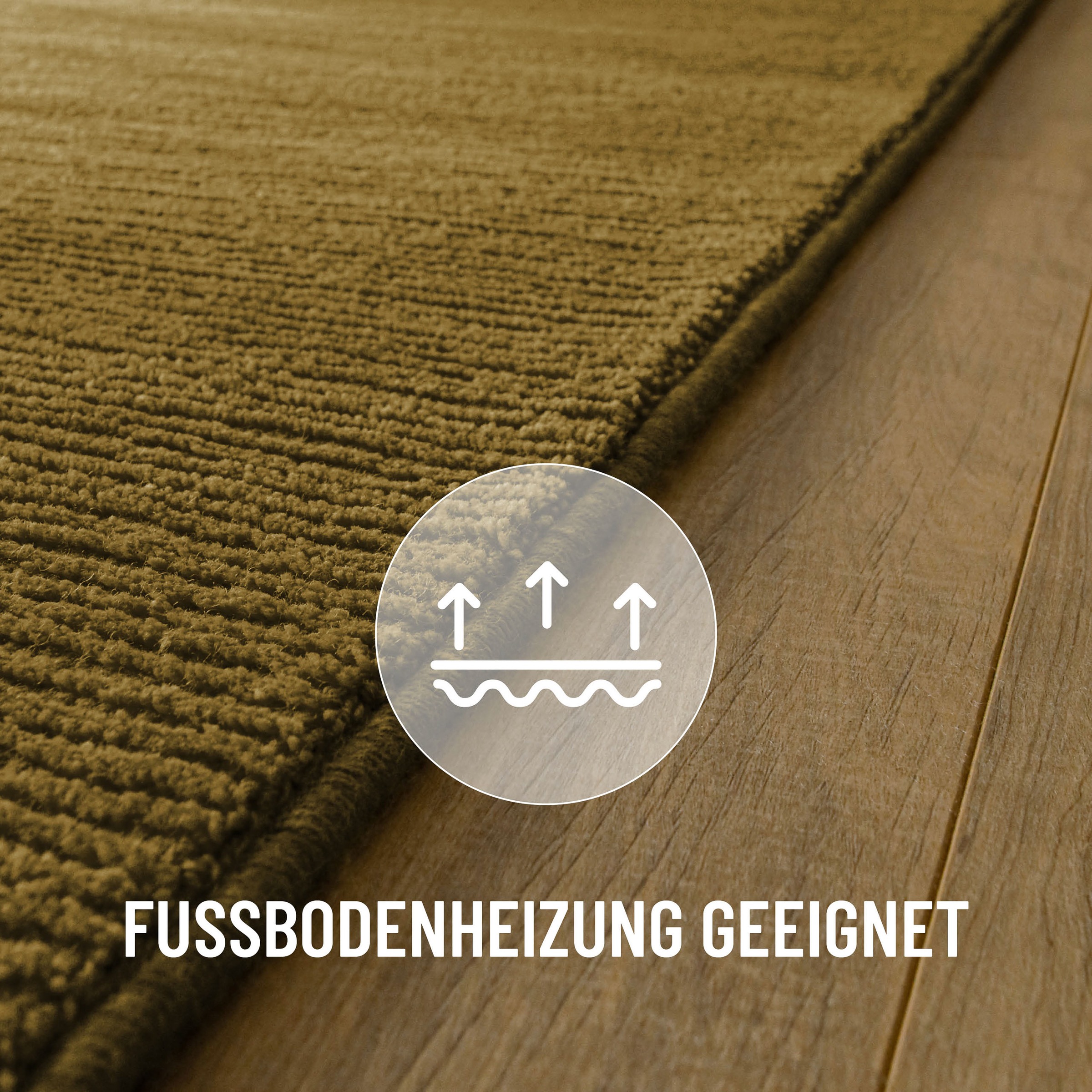 Wecon home Tapis »Castello ONE« Rectangulaire 7 mm Höhe Schurwolle, Kurzflor mit Hoch-Tief-Effekt, Wohnzimmer, Streifenmuster