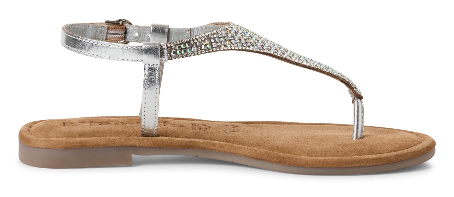 Tamaris Sandale à lanières  , Sandalette, Sommerschuh, Festtagsschuh, funkelnde Strasssteinchen