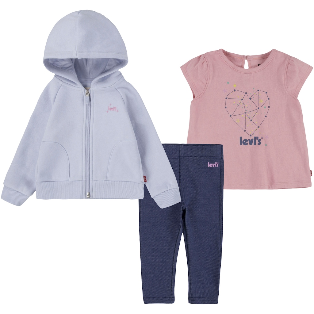 Levi's® Kids Shirt, Hose & Jäckchen »LVG 3PCPANTSETHOODIE«, (Set, 3 tlg.), for GIRLS