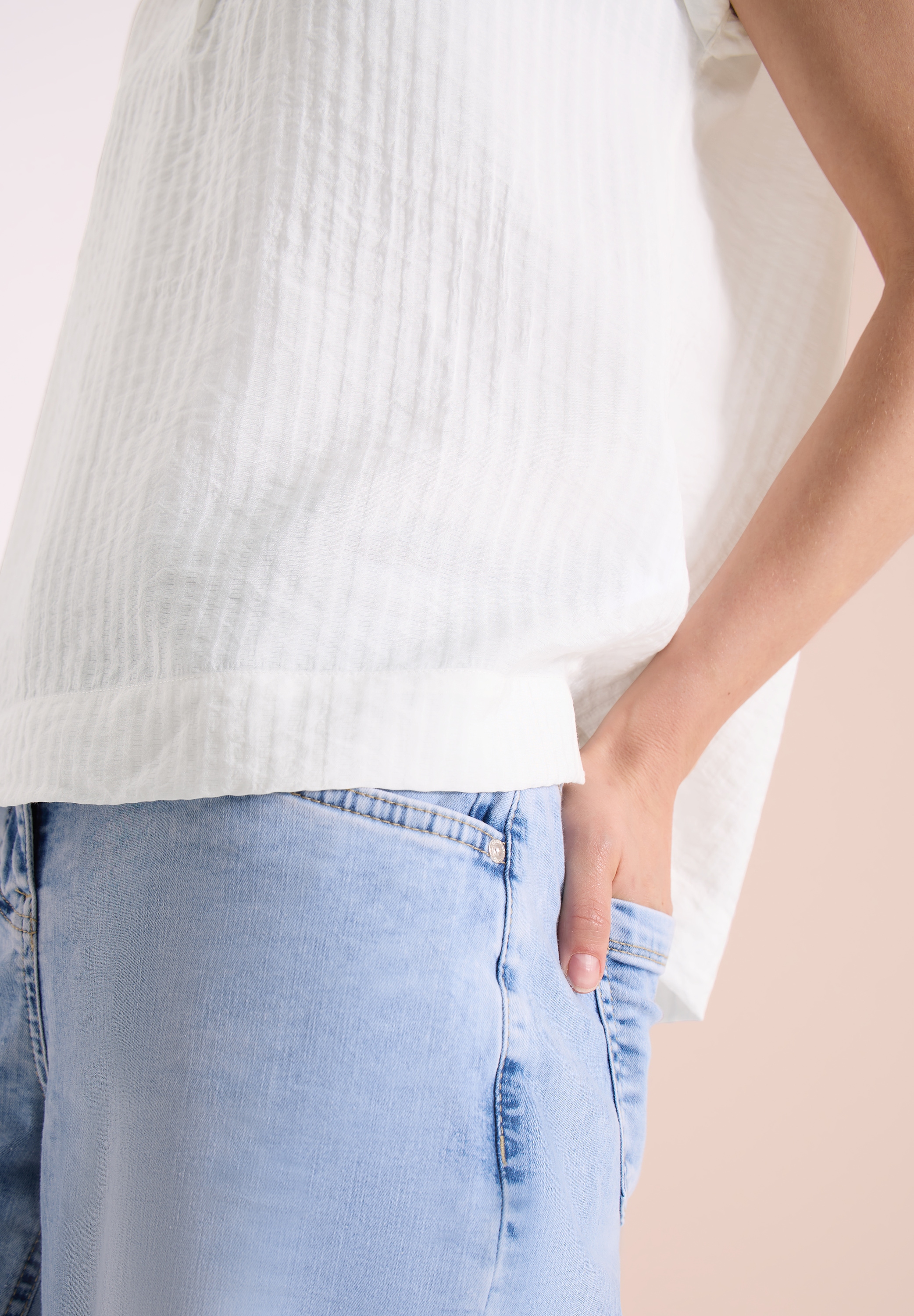 Cecil Blouse à manches courtes avec patte de boutonnage décorative