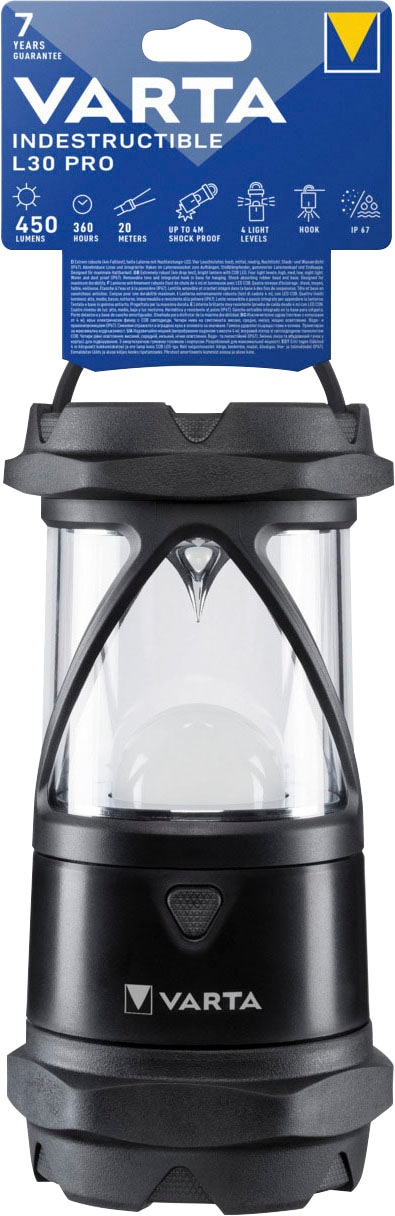 VARTA Laterne »Indestructible L30 Pro COB LED«, wasser- und staubdicht,stossabsorbierend,bruchfeste Linse und Reflektor