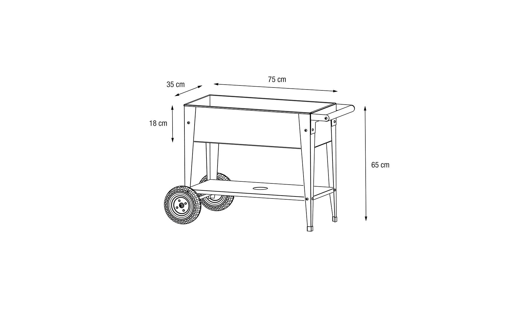 Herstera Garden Hochbeet »Urban Garden Wagen Kinder 75 x 35 x 65 cm«