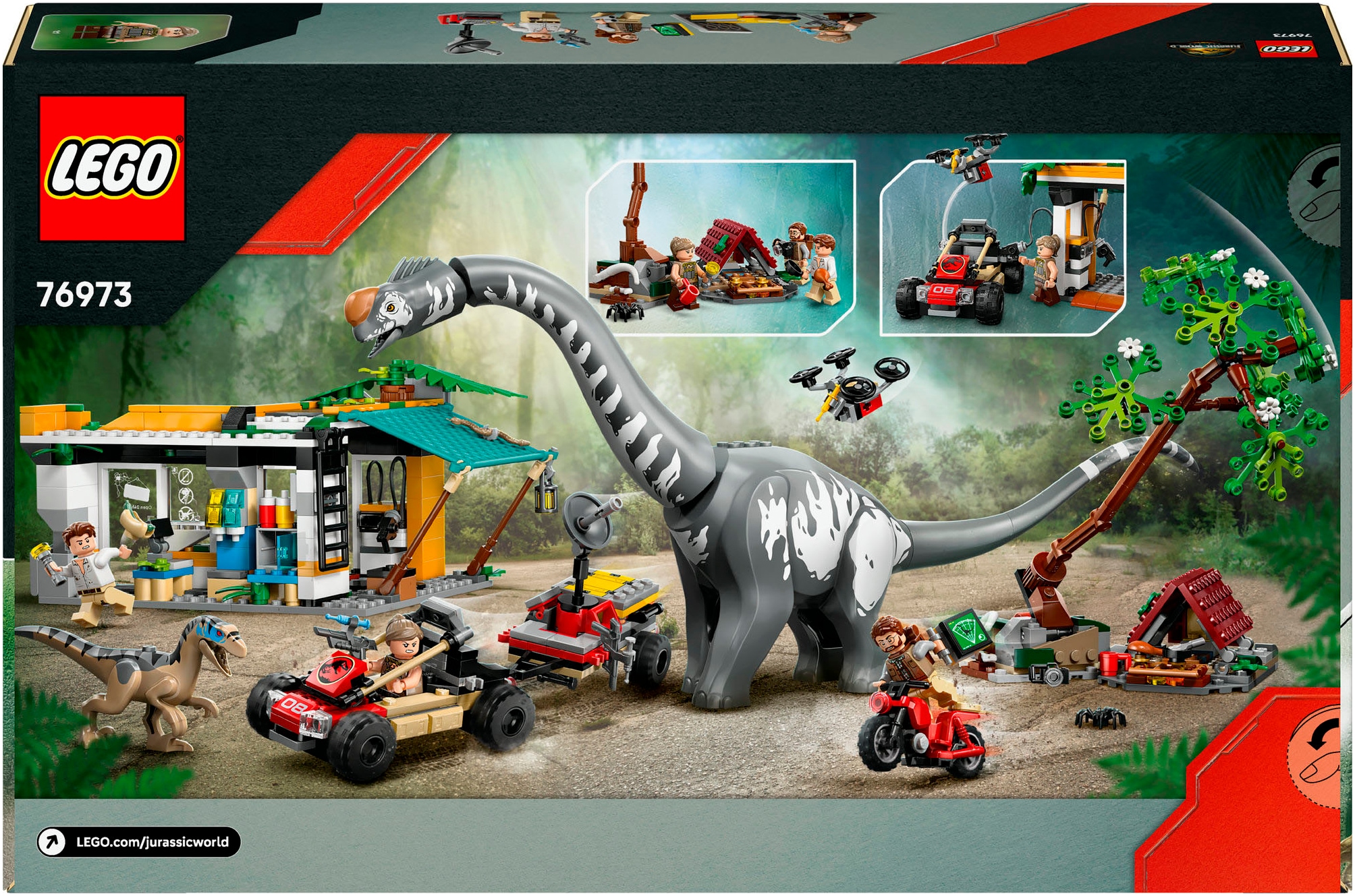 LEGO® Konstruktionsspielsteine »Raptor & Titanosaurus: Grosse Fährtensuche (76973), LEGO Jurassic World« Made in Europe