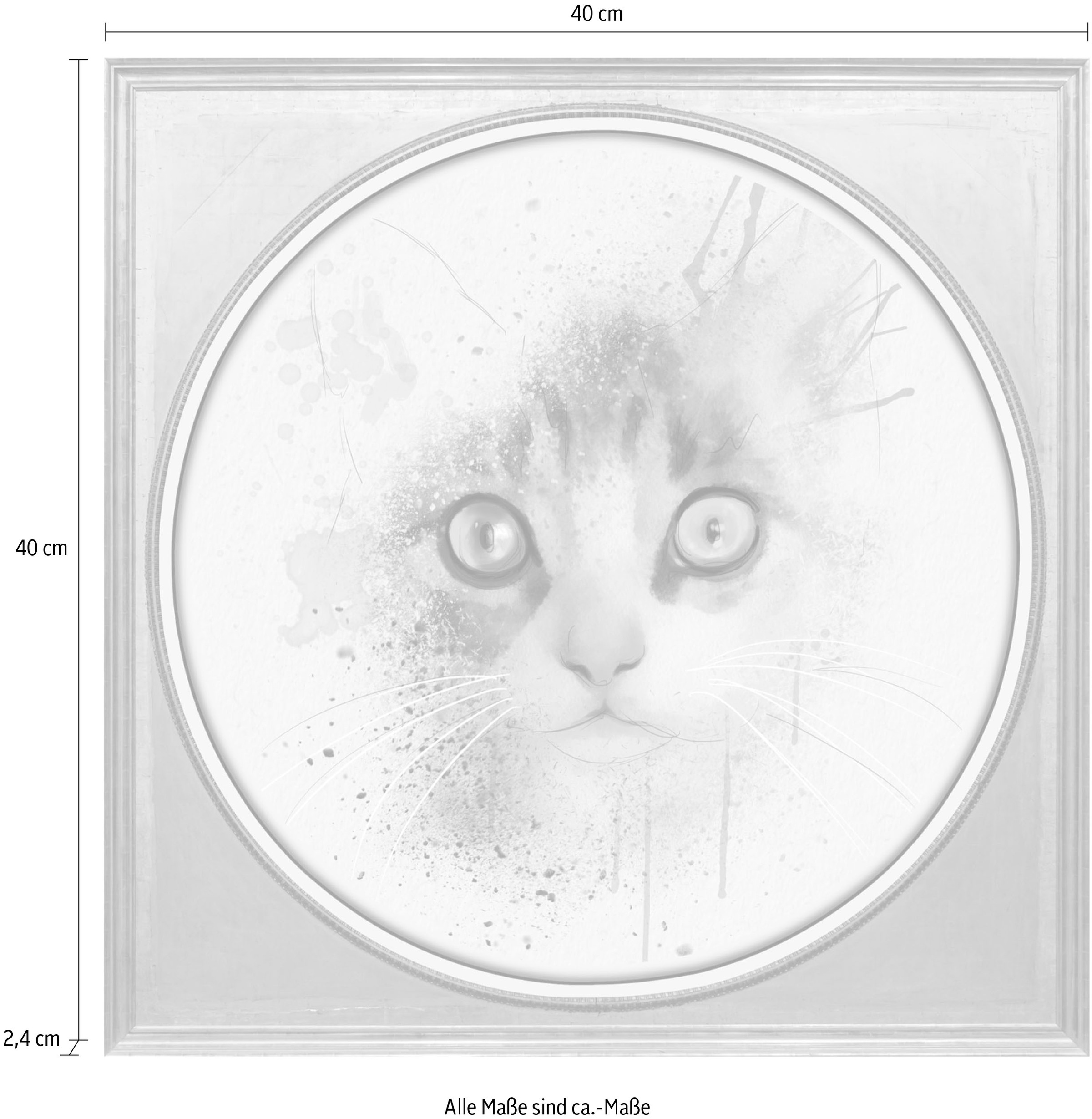queence Acrylglasbild »Katze«, Haustiere-Gemälde-Kunst-Katze-Katzen-Katzenbilder, Fine Art-Print in Galeriequalität