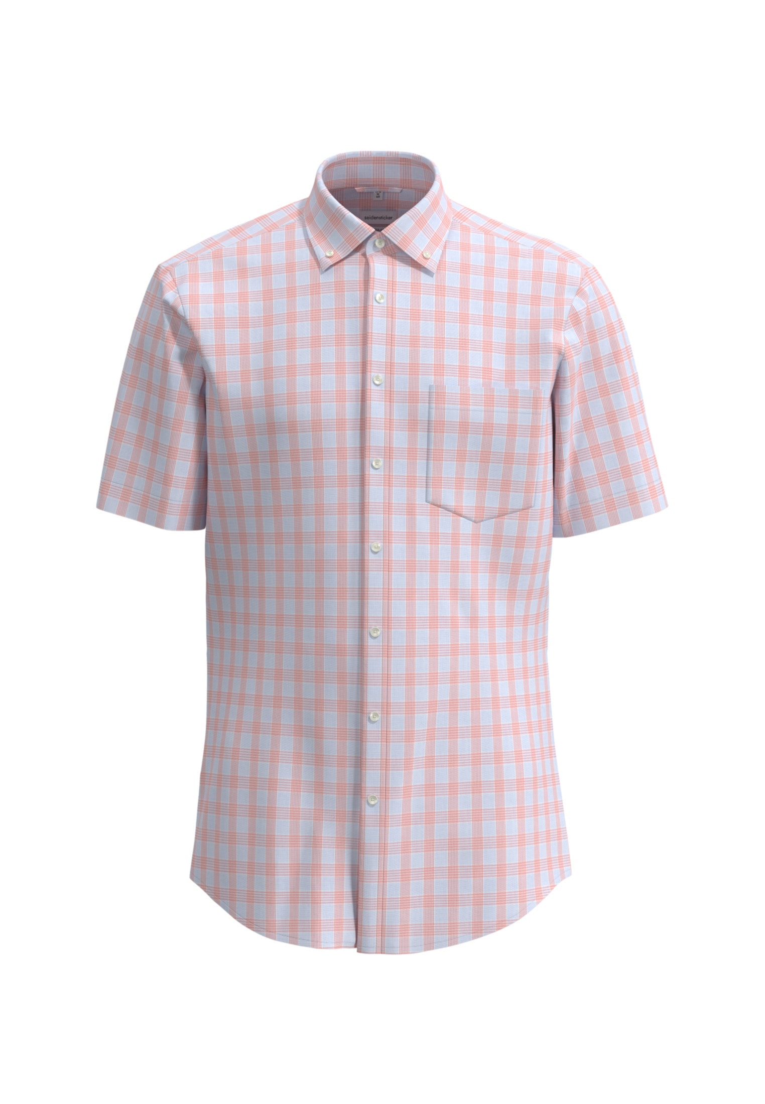 seidensticker Businesshemd »Comfort« Comfort 1/2 Button-Down-Kragen Karo