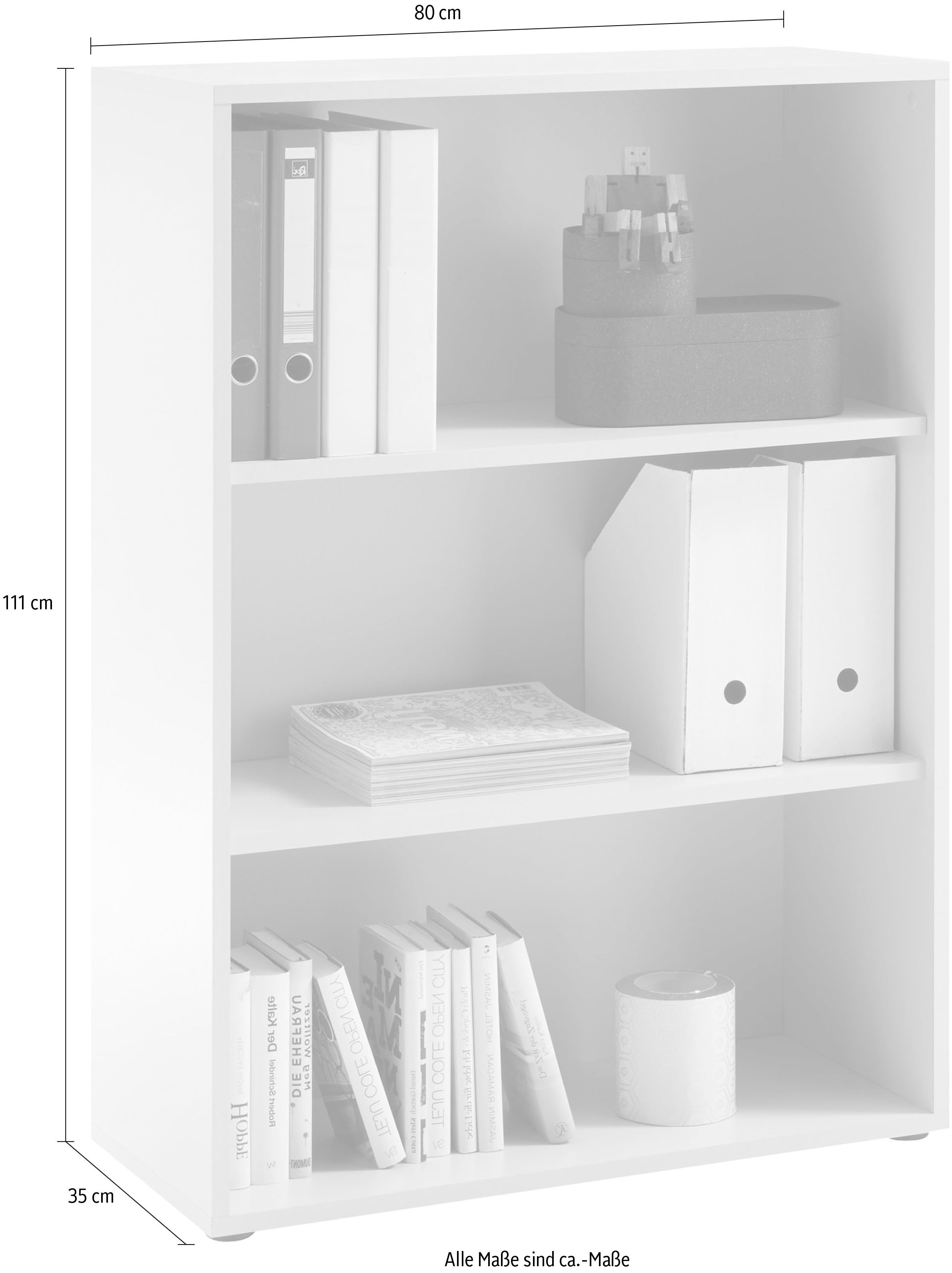 BEGA OFFICE Aktenregal »Pronto«, Büroregal Lichtgrau, Bücherregal mit offenen Fächer