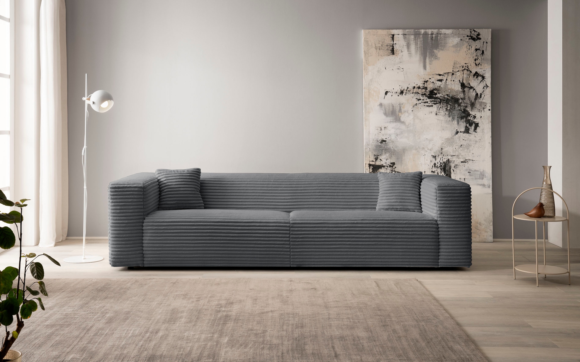 andas 3-Sitzer »BAKELS, Couch in Cord oder Boucle-Stoff, Sofa im modernen Design«, bequemer Sitzkomfort,in 2 Stoffen und 8 Farben lieferbar