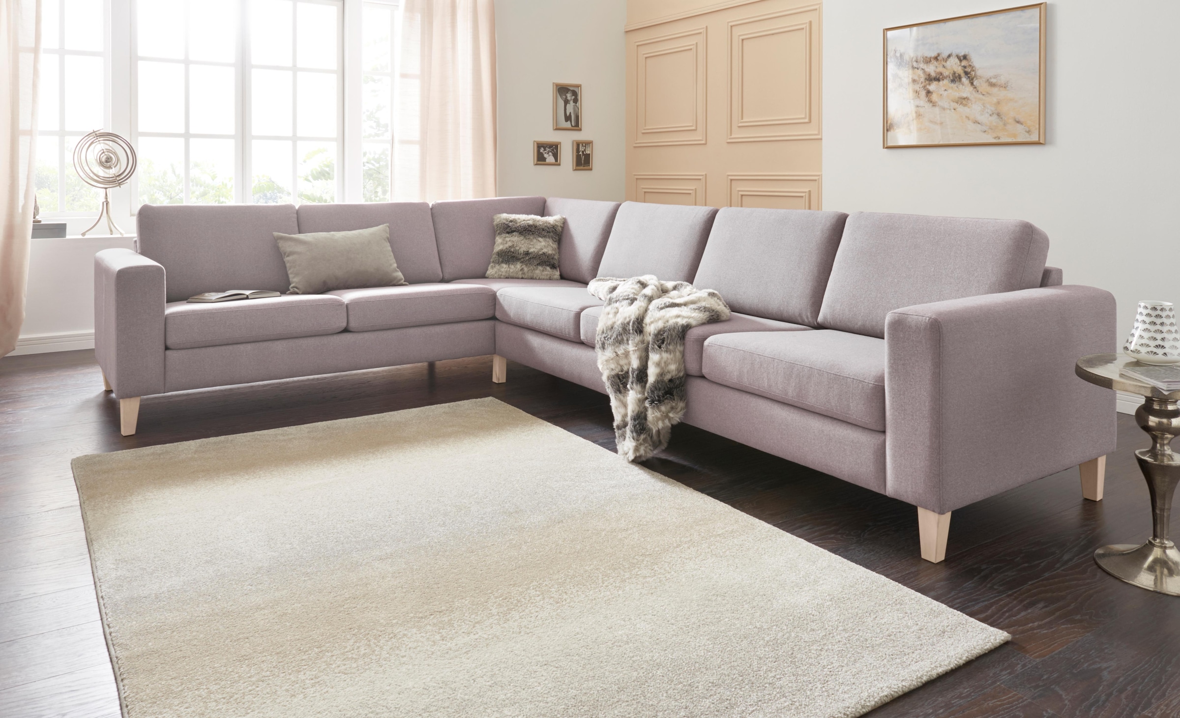 ATLANTIC auf rechts versandkostenfrei Ecksofa collection links mit Wellenunterfederung, home oder ♕ »Terra«, montierbar langer Schenkel