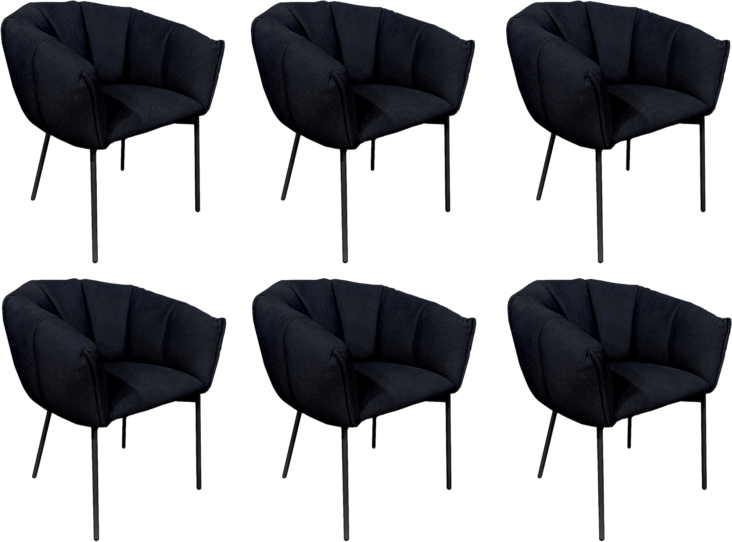 Image of Stolkom Armlehnstuhl "Pina BxHxT 70x78x63 cm" (Set) 6 Stk.Breite 70cm, Metallgestell