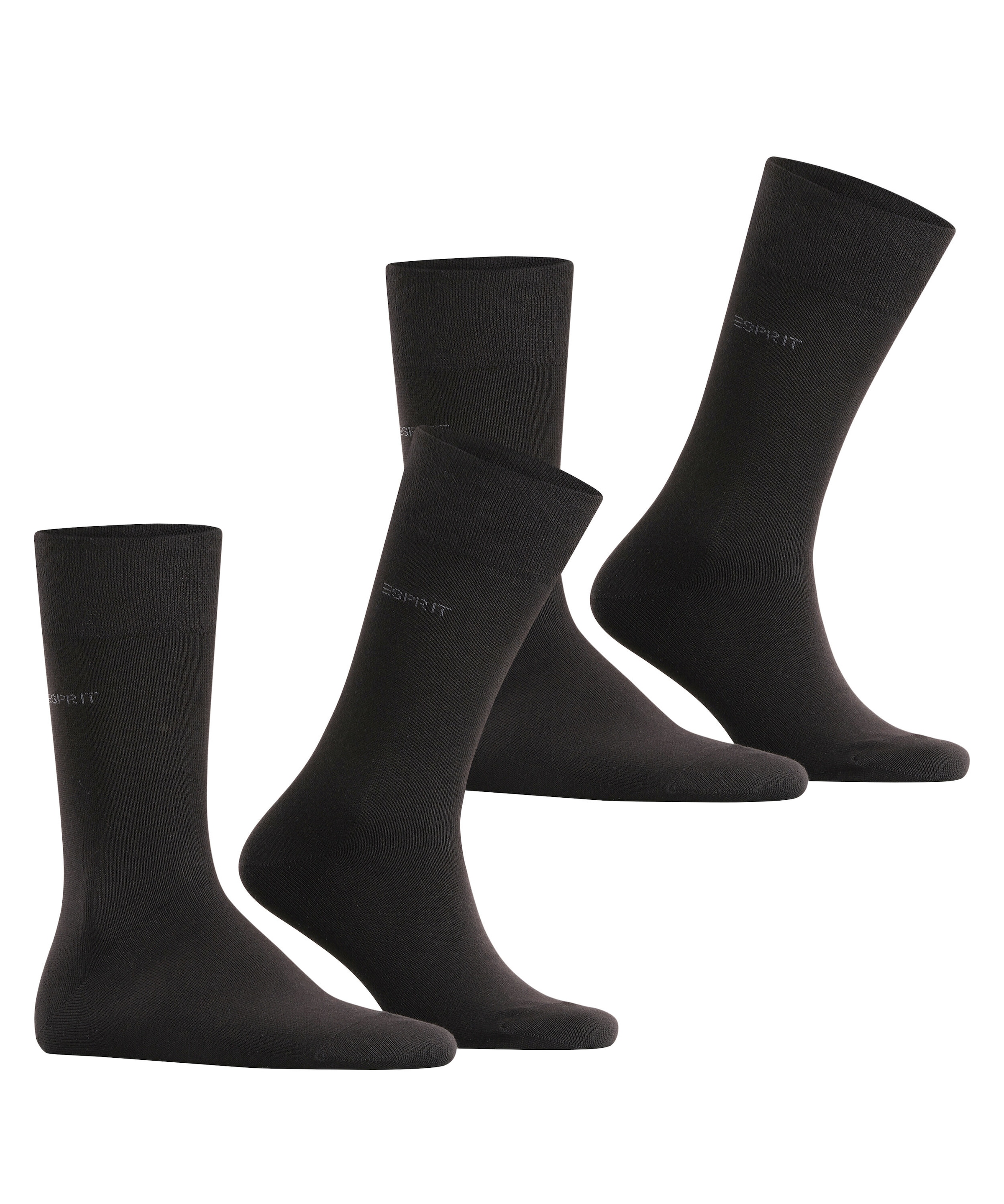 Esprit Chaussettes »Basic Easy« 2 paires, 2 Couple tlg. ceinture large confortable sans pression, respirante, chaussettes unies