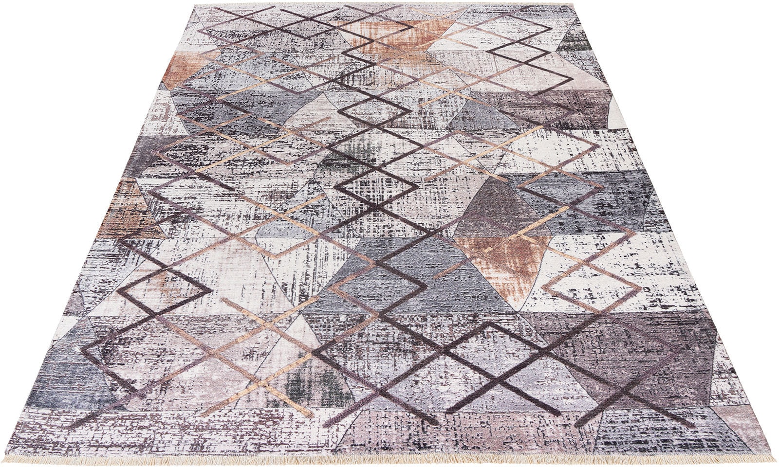 Image of Obsession Teppich "My Valencia 631" rechteckig 6 mm Höhe recycelte Materialien, modernes Design, mit Fransen, waschbar