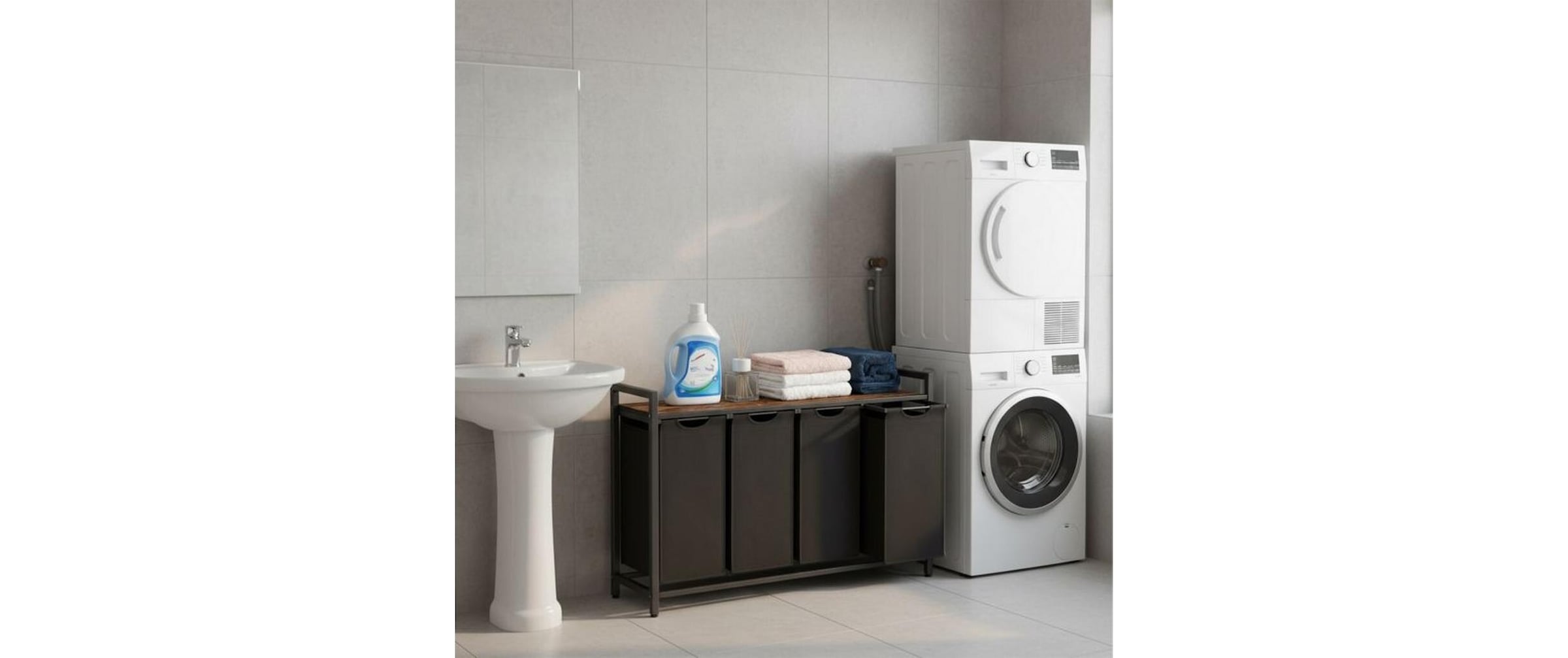 relaxdays Panier à linge »72 x 116 x 33 cm«