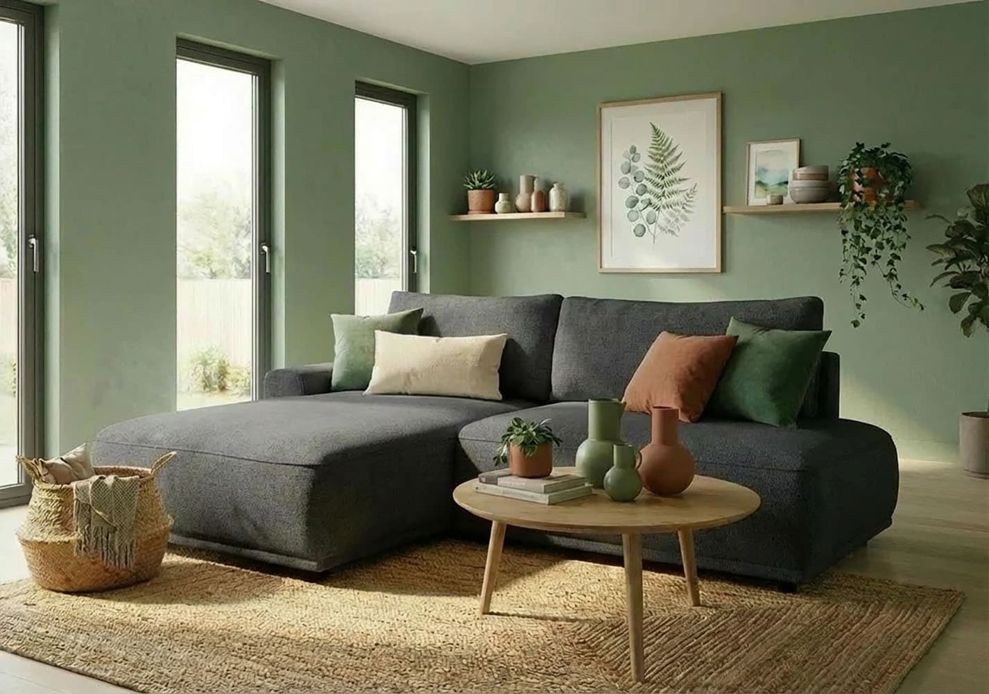 Image of TRENDMANUFAKTUR Ecksofa "Fordon II, Schlafsofa mit Bettkasten, Couch in L-Form, Breite 250 cm" in Struktur fein LEO, haustierfreundlich, anthrazit, Armlehne links
