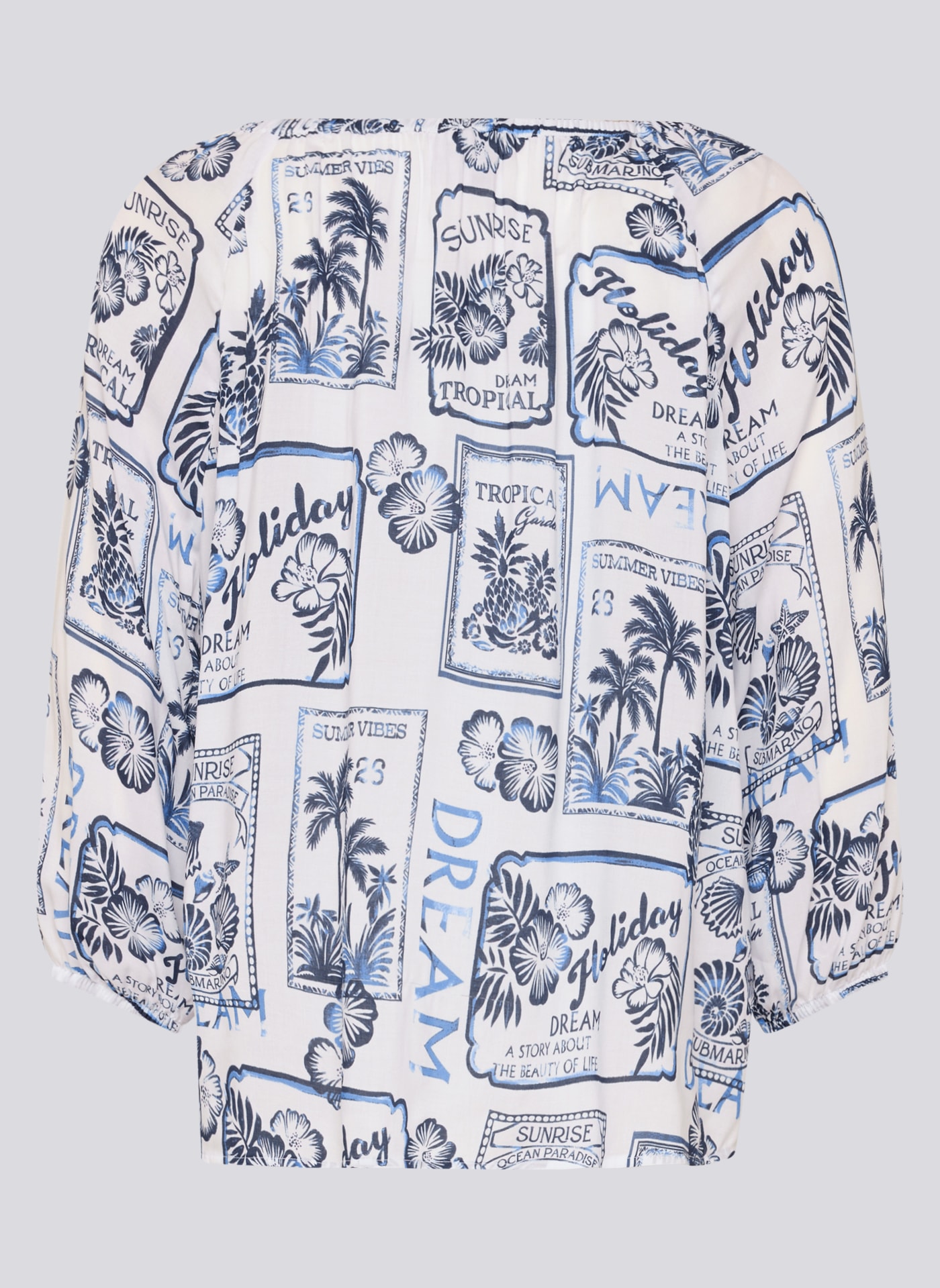 Rabe Schlupfbluse 3/4-Arm mit Allover-Druck