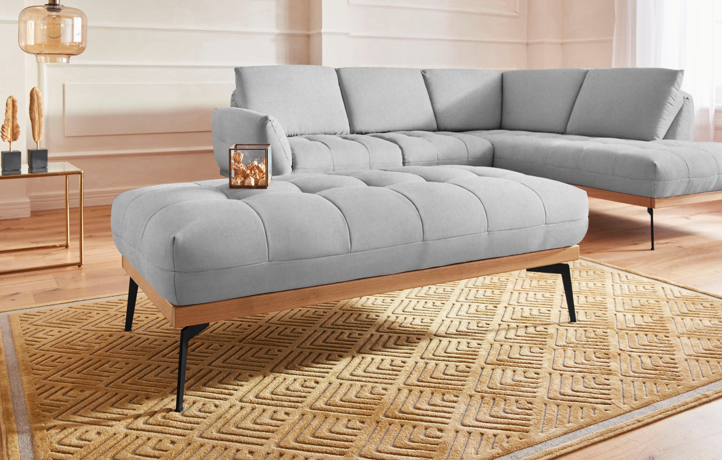 Image of exxpo - sofa fashion Hocker "Palic, moderner Polsterhocker mit tollen Verarbeitungsdetails"