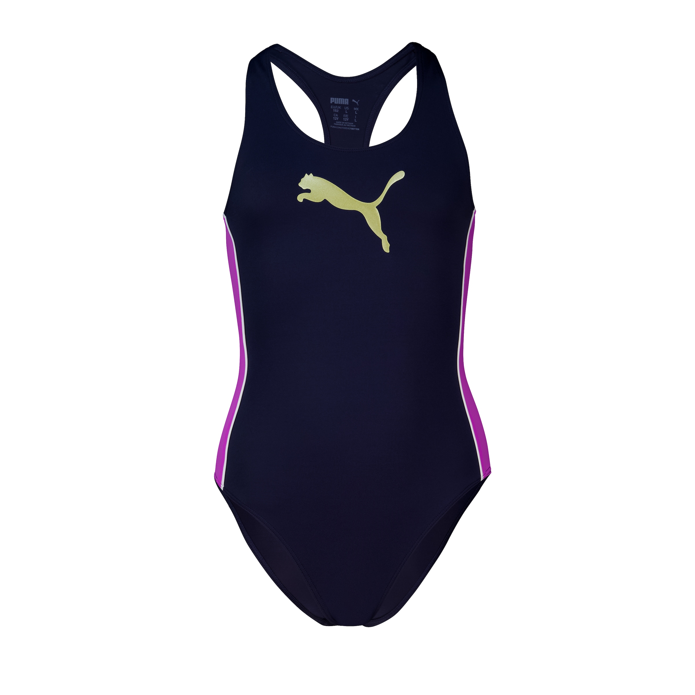 Image of PUMA Badeanzug "PUMA SWIM GIRLS T7 SWIMSUIT" Logoprint vorn