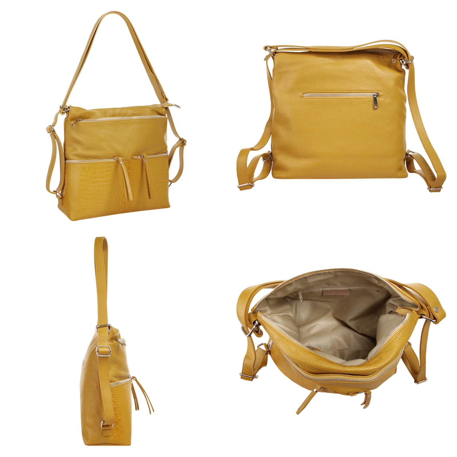 Samantha Look Sac à bandoulière echt Leder, Made in Italy