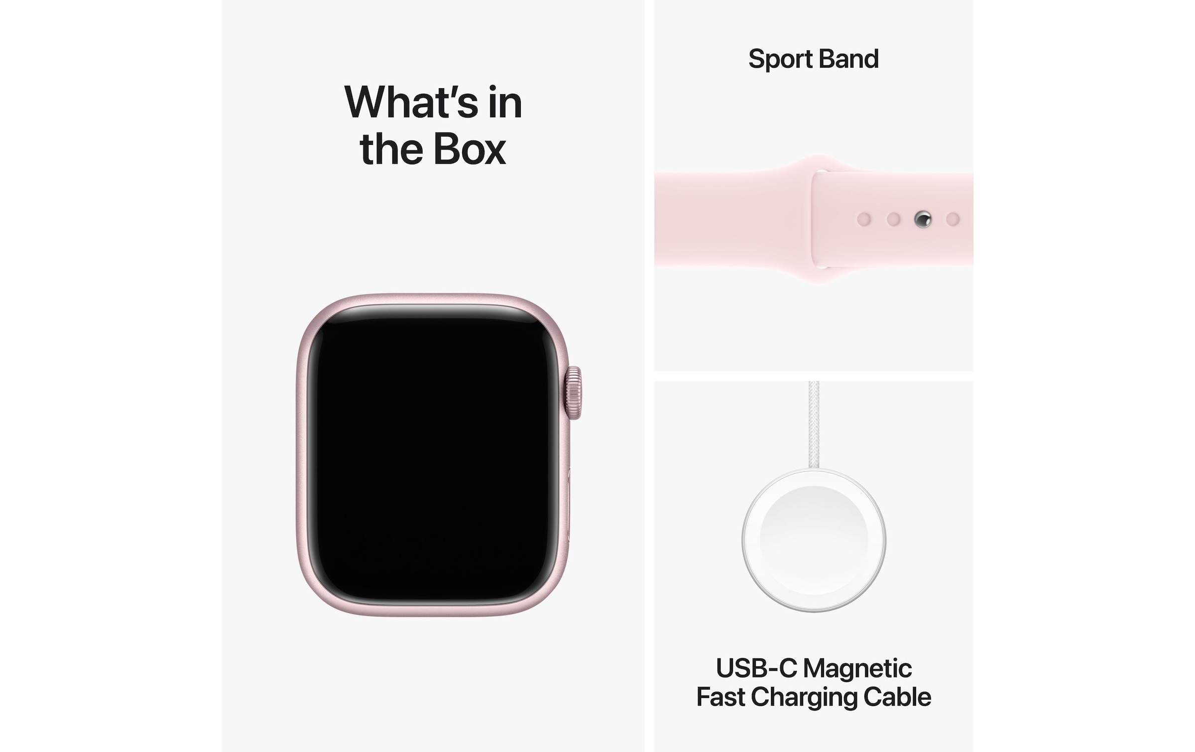 Apple Smartwatch »Series 9, GPS, Aluminium-Gehäuse mit Sportarmband«, (Watch OS 10)