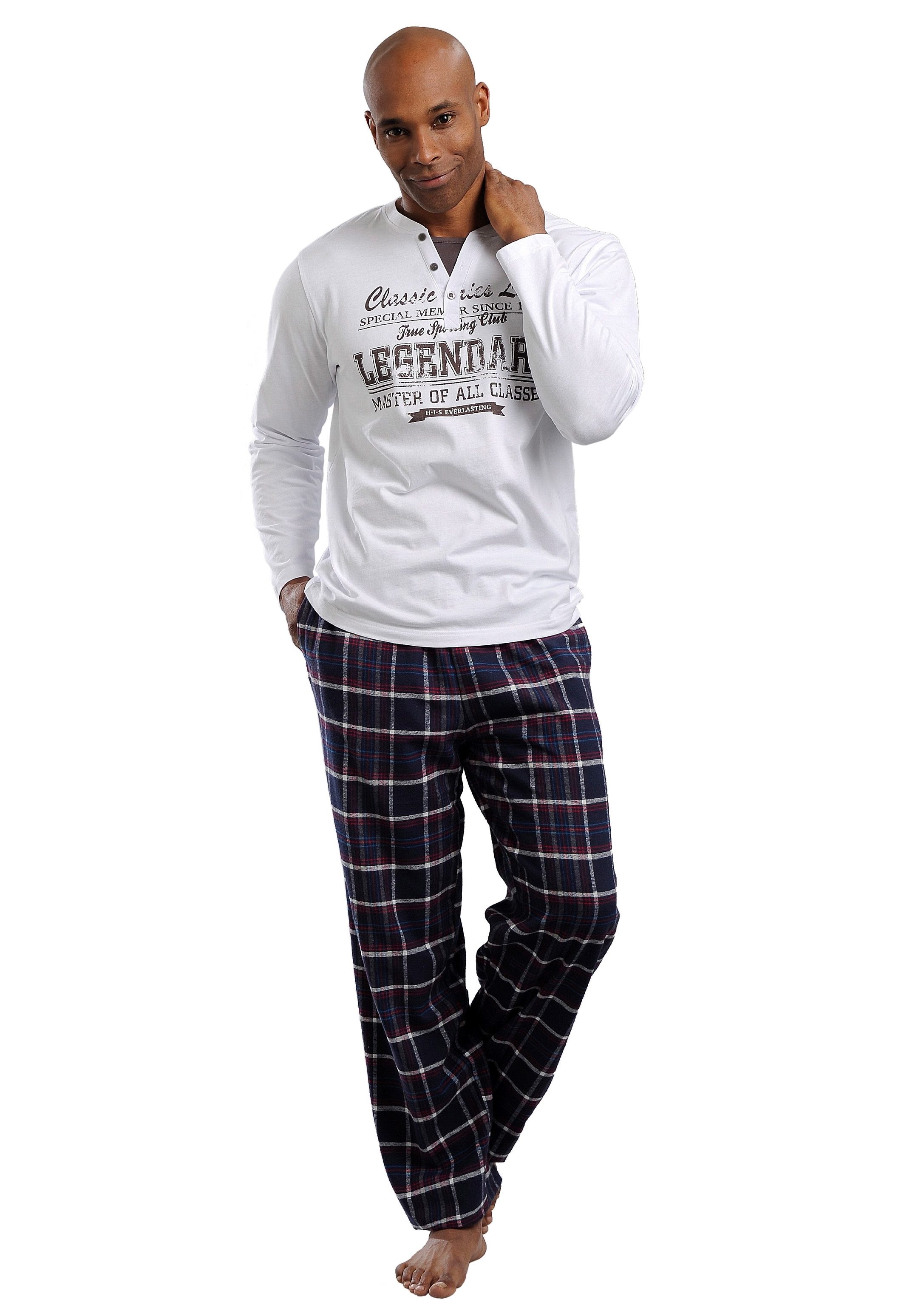 Image of H.I.S Pyjama 1 Stück, 2 tlg. mit Flanellhose