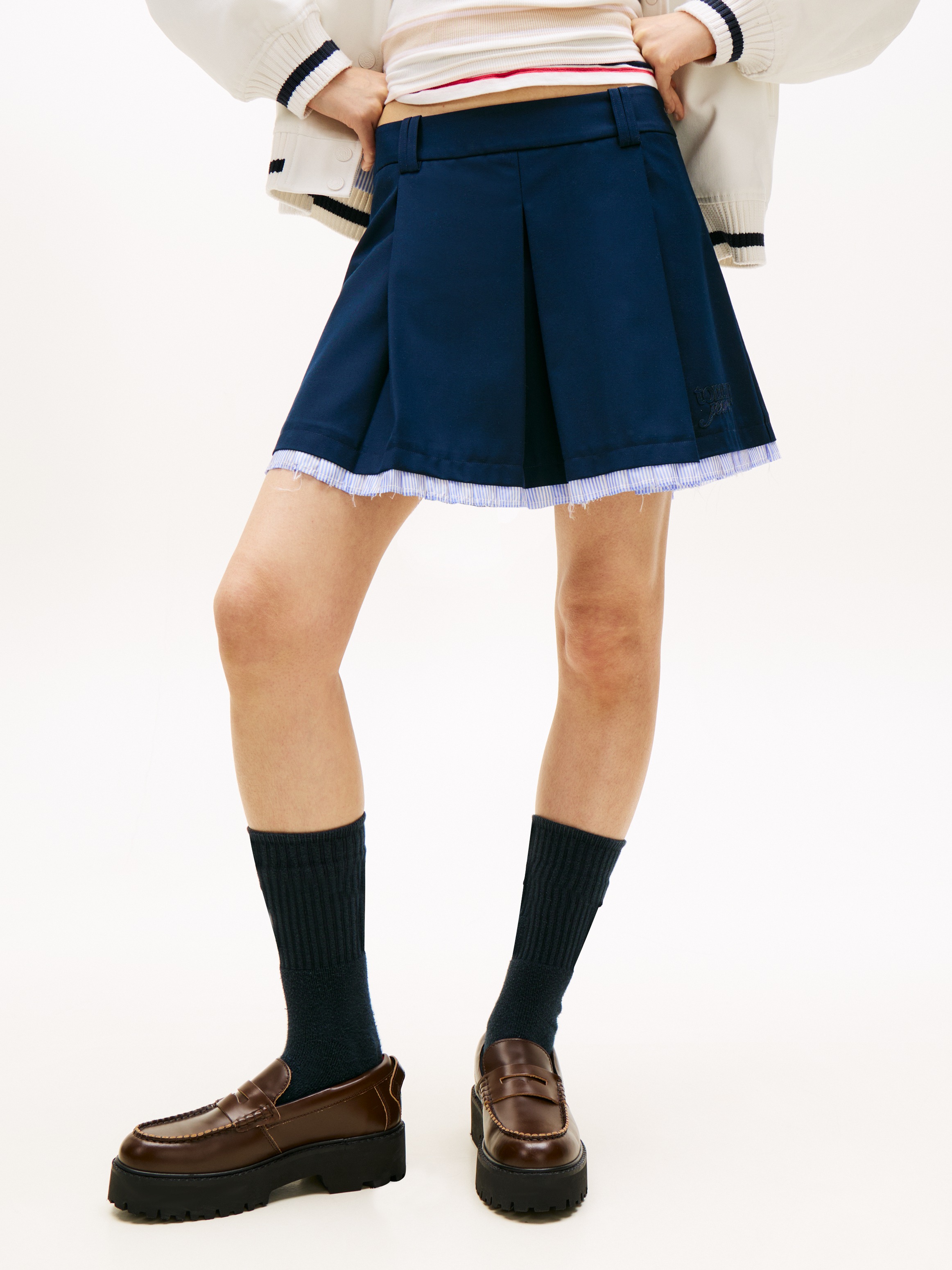 Image of Tommy Jeans A-Linien-Rock "TJW VARSITY PLEATED MINI SKIRT" mit den klassischen Falten