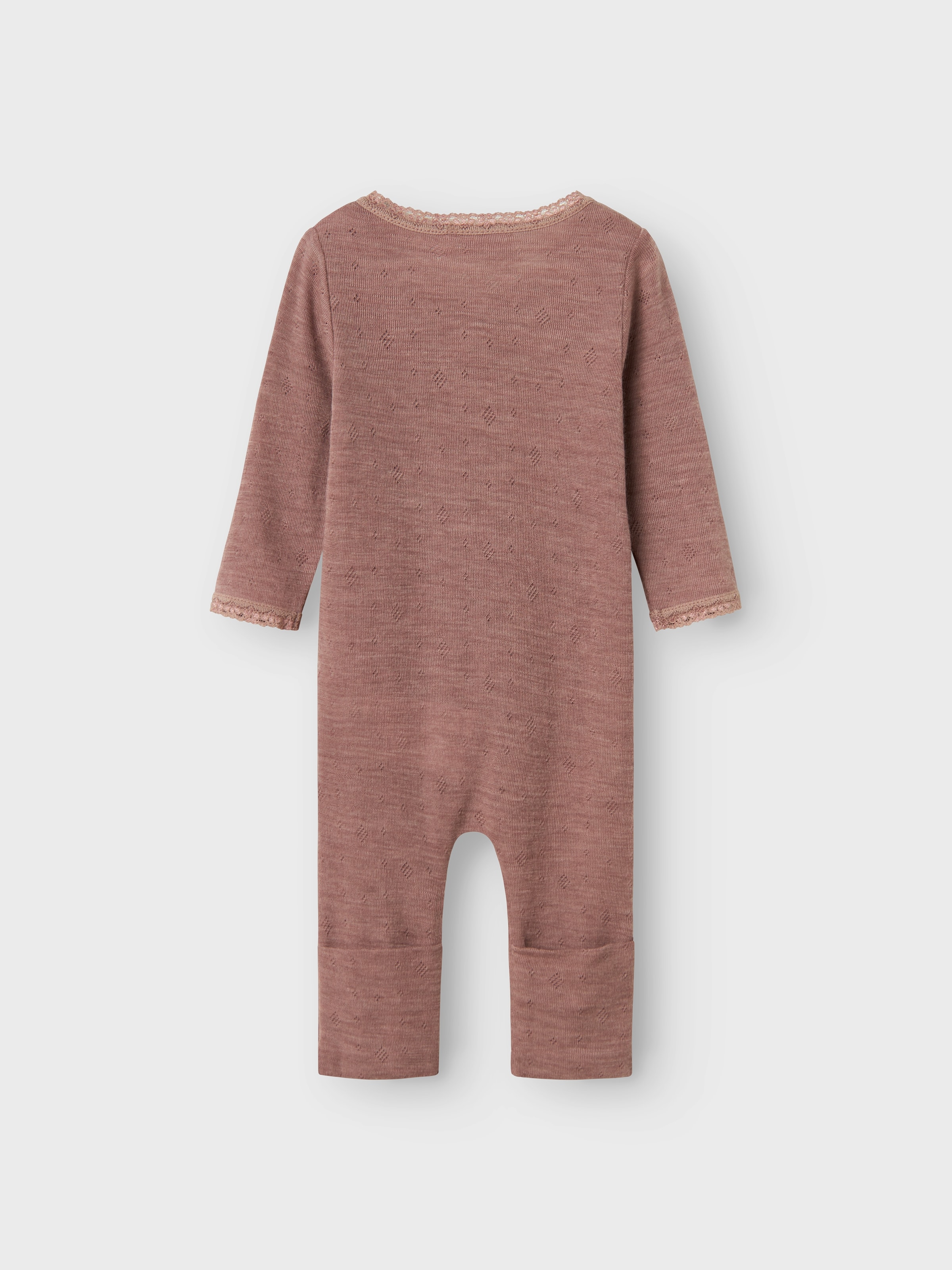 Name It Schlafanzug »NBFWANG WOOL NEEDLE NIGHTSUIT SOLID NOOS«, aus reiner Merinowolle