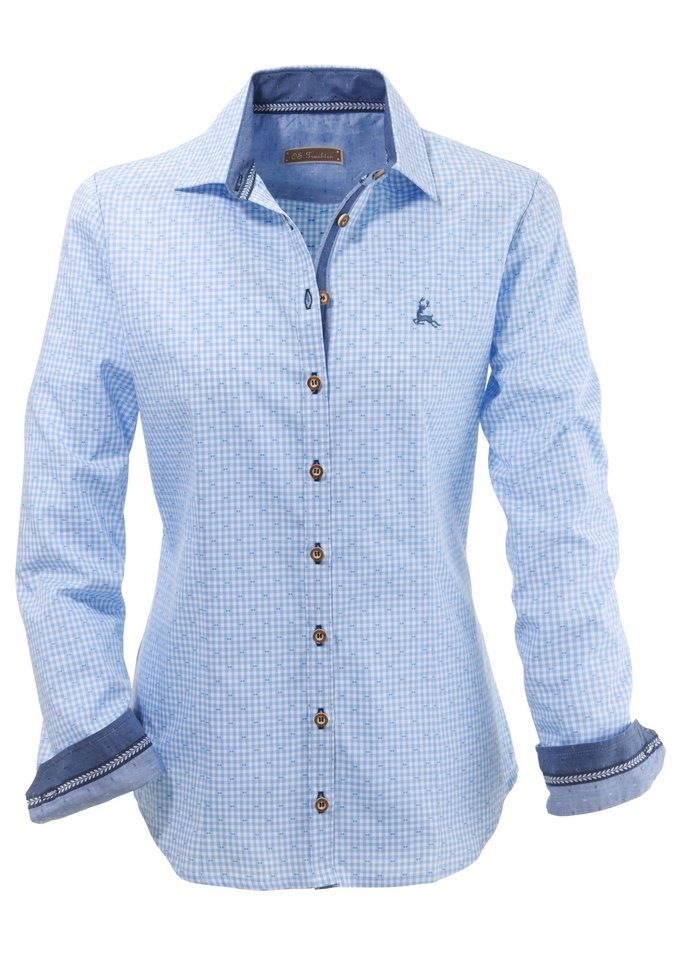 Trachtenbluse Damen im Karo-Design