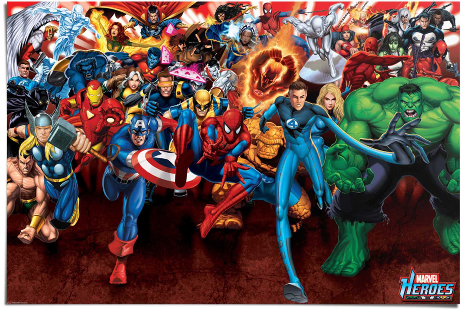 Image of Reinders! Poster »Marvel Heroes attack«, (1 St.) bei Ackermann Versand Schweiz