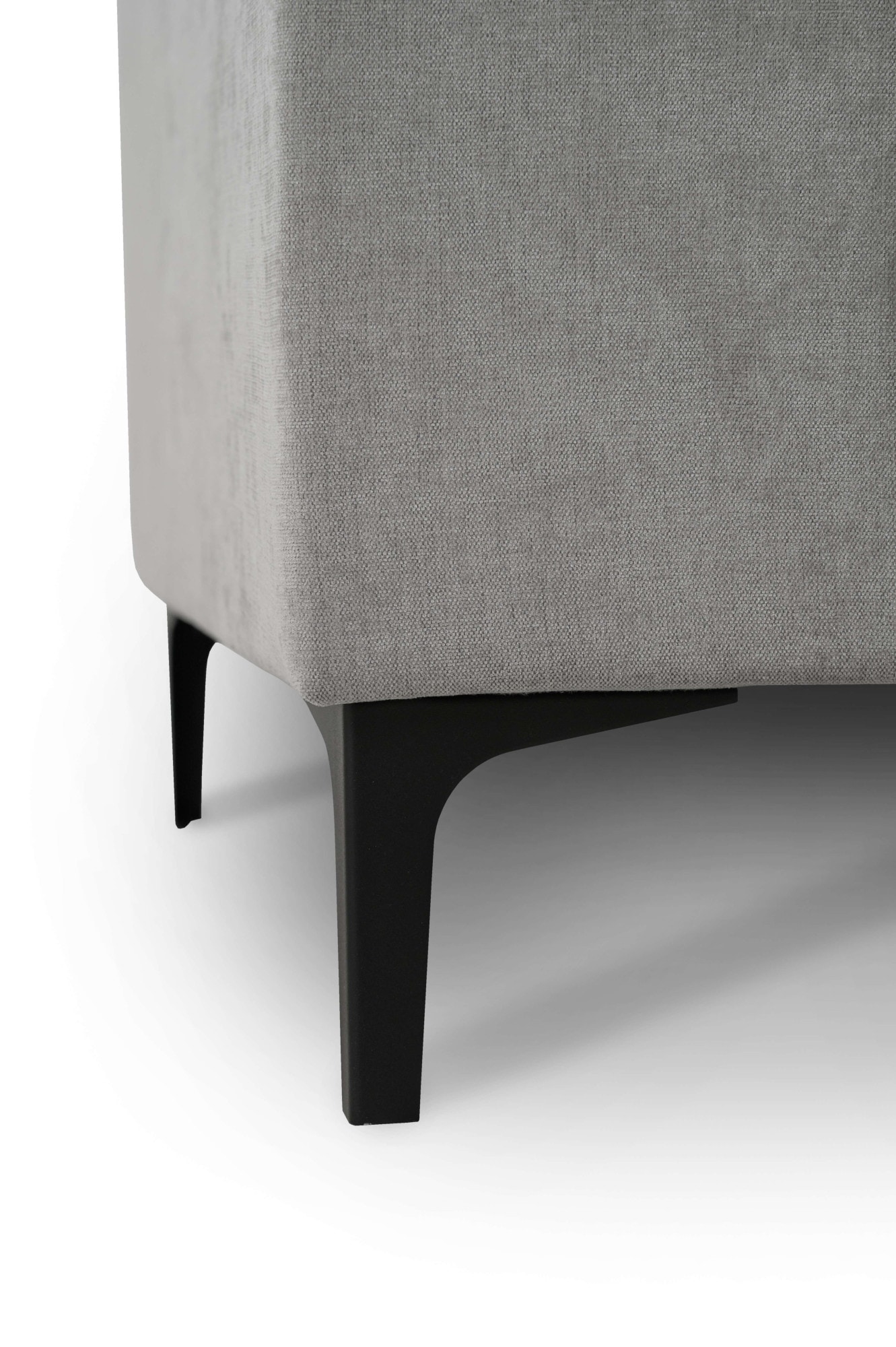 Places of Style Ecksofa »Polsterecke Oland, Struktur, Flachgewebe, Luxus-Microfaser, Boucle«, L-Form, 280 cm, Wellenunterfederung, Skandi-Design, Metallfüsse