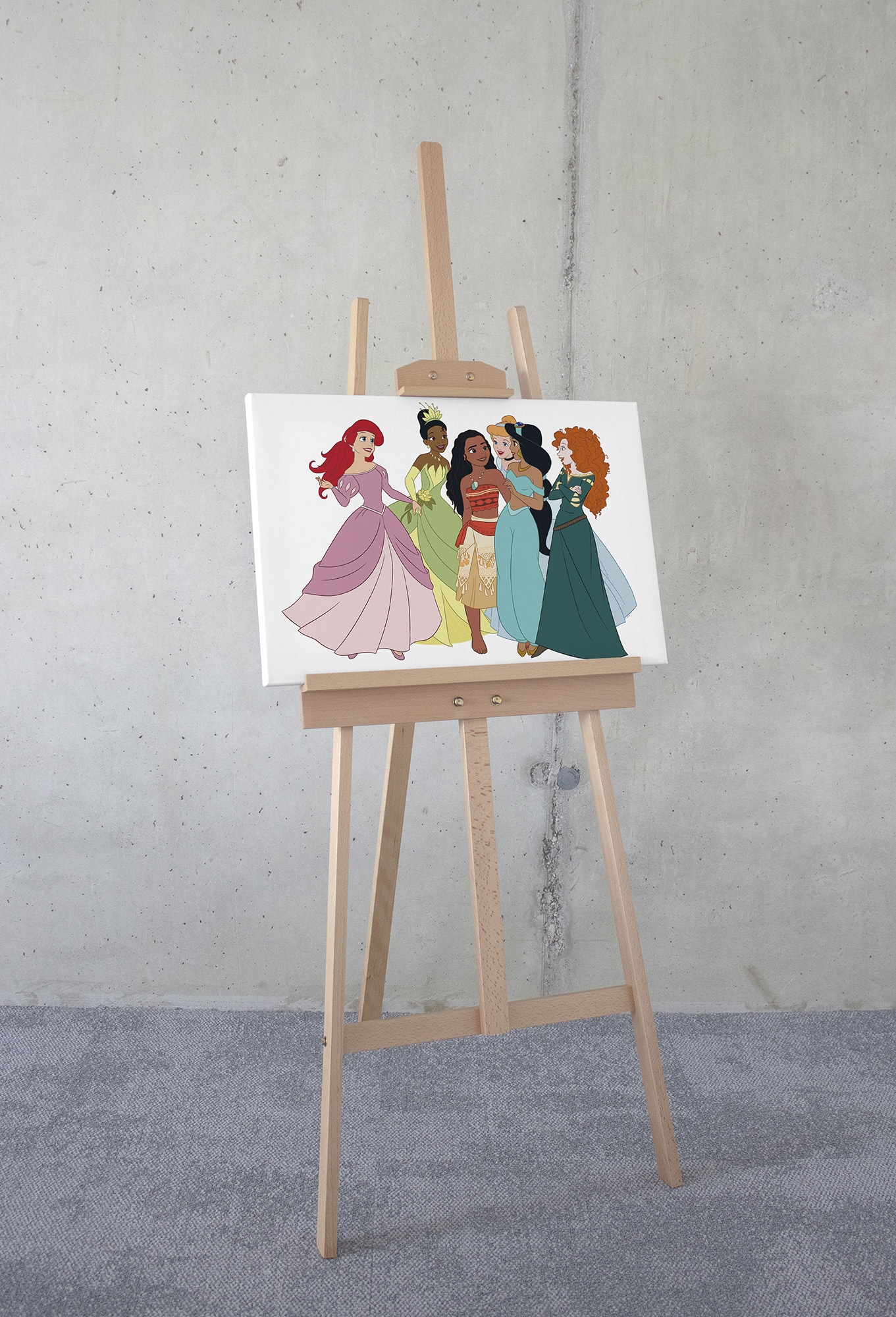 Komar Leinwandbild »Disney Princesses Together«, Disney, (Set, 1 St.), 60 x 40 cm (Breite x Höhe) - Kinderzimmer, Dekoration