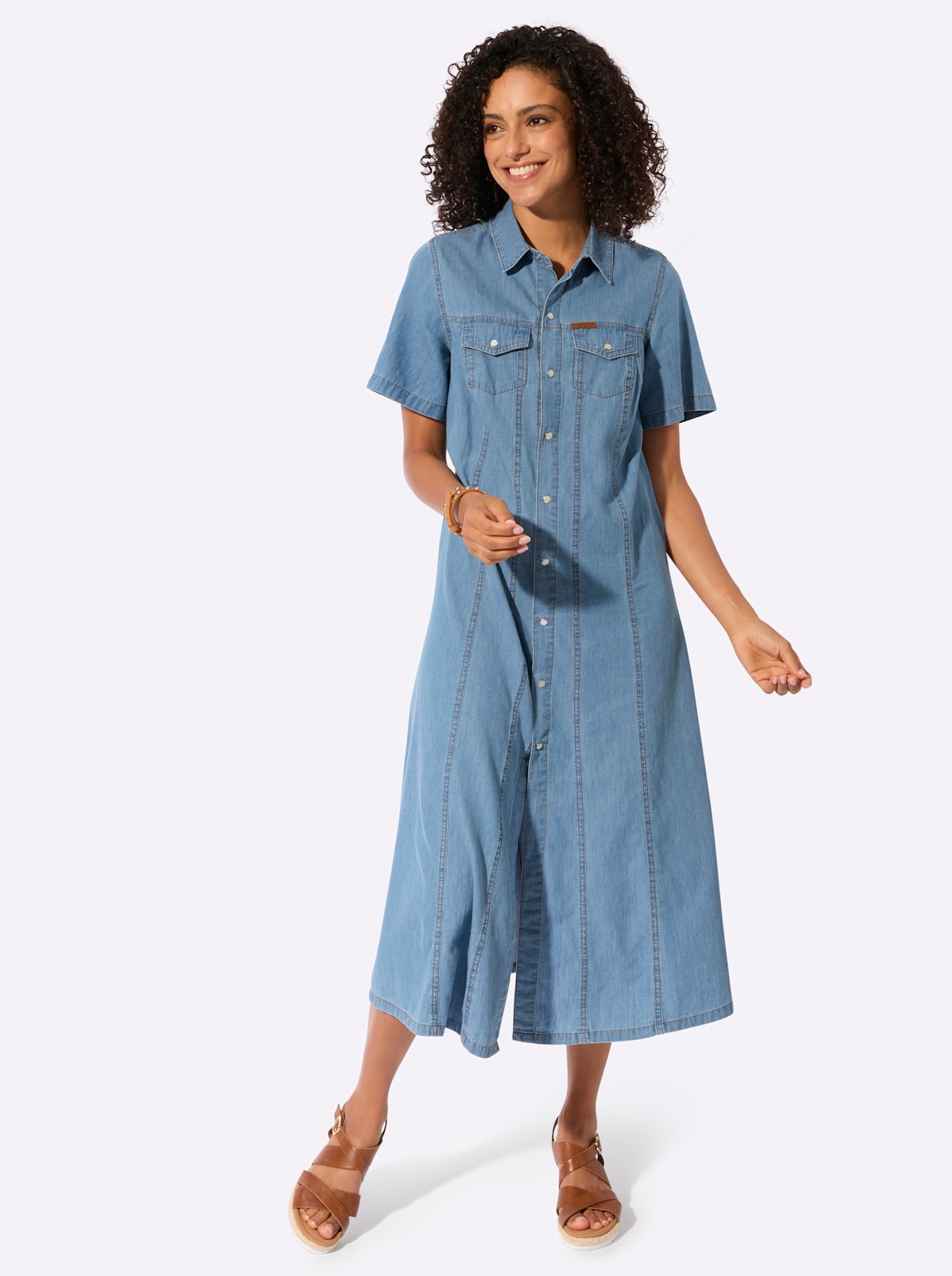 Image of Casual Looks Jeanskleid "Jeans-Kleid" Brusttasche