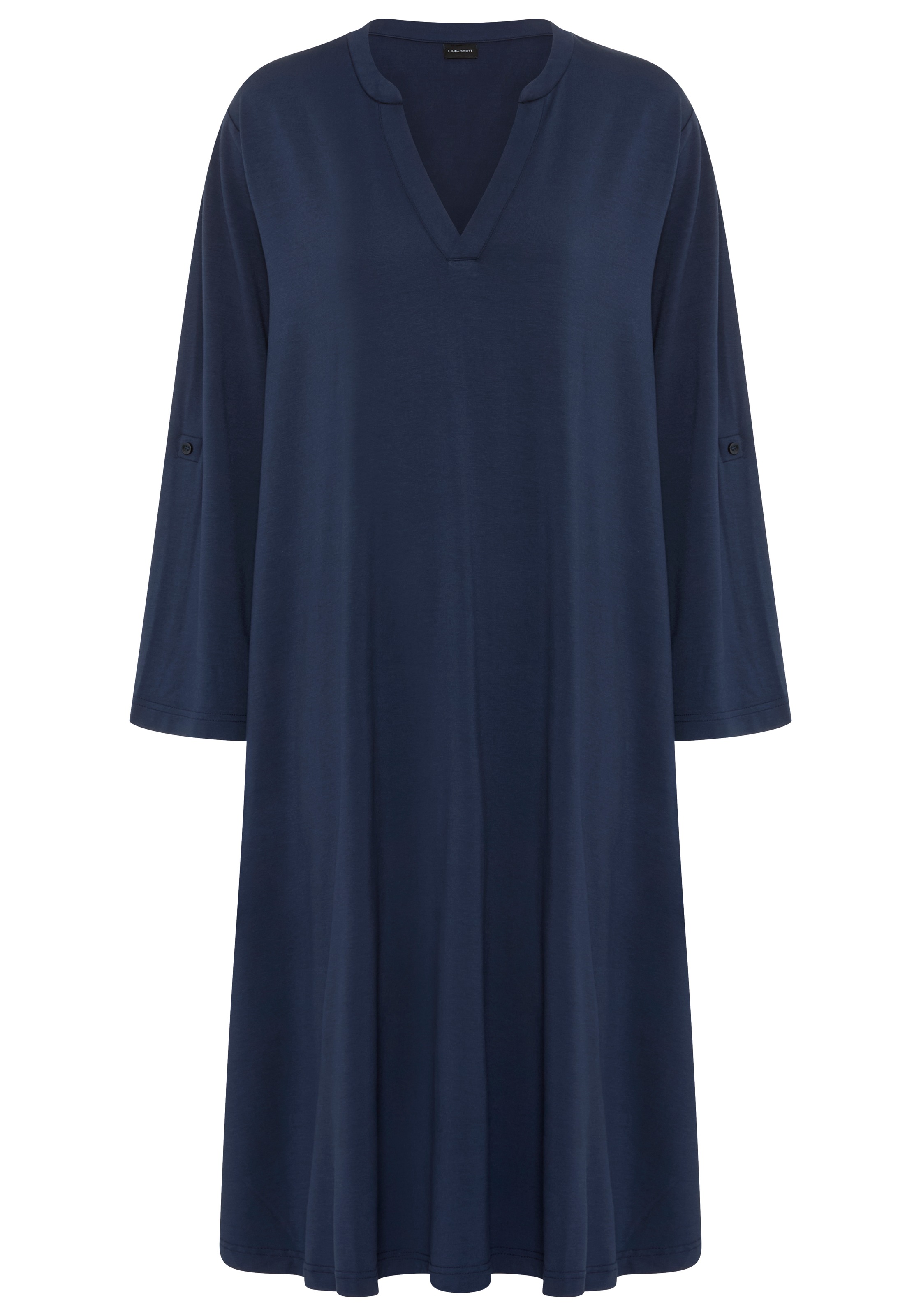 Laura Scott CURVE Jerseykleid kniefrei, 3/4-Ärmel mit krempelbarem Abschluss