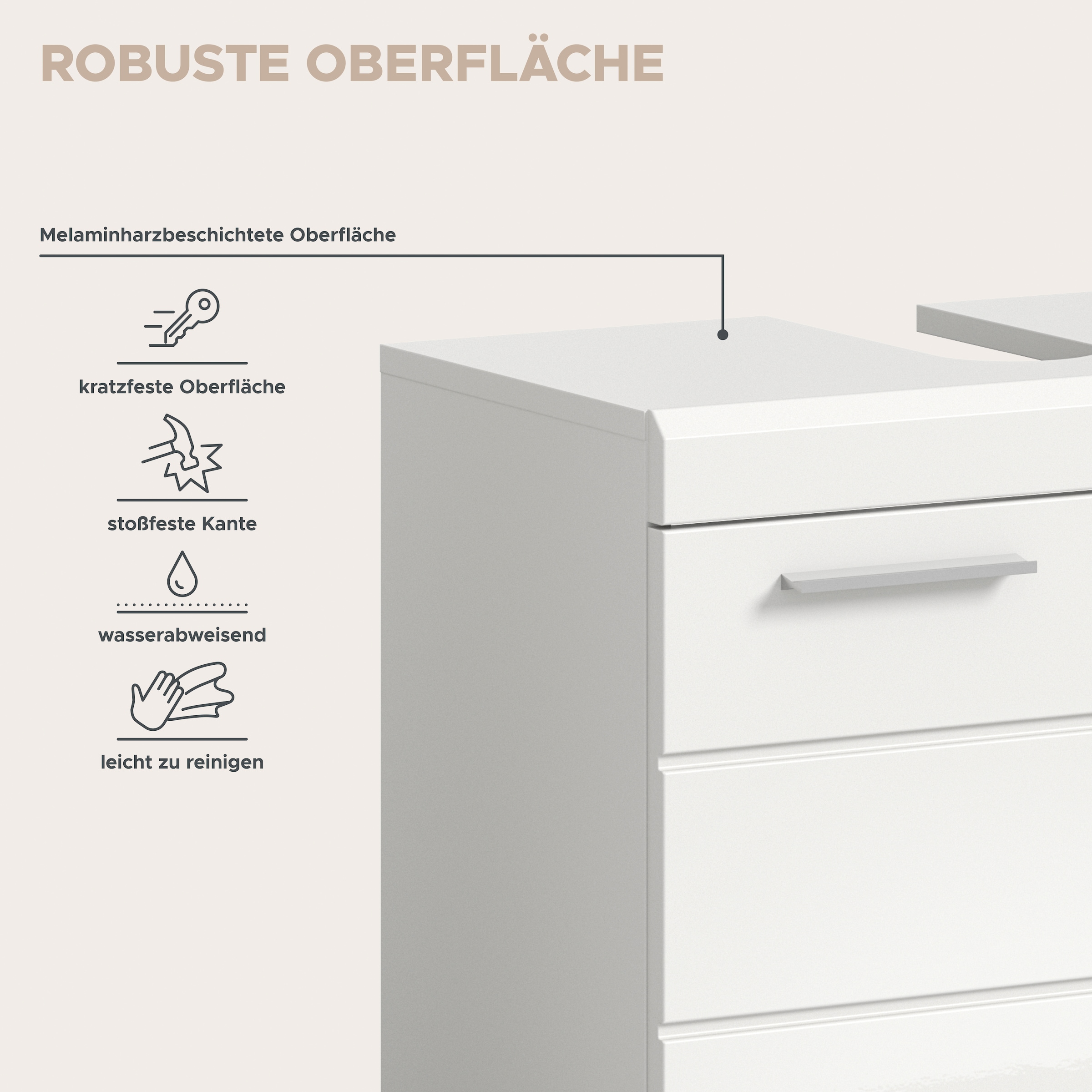 welltime Badmöbel-Set »Siena, 5 teilig, bestehend aus:« Set, TOPSELLER!, 5 Stk. tlg.