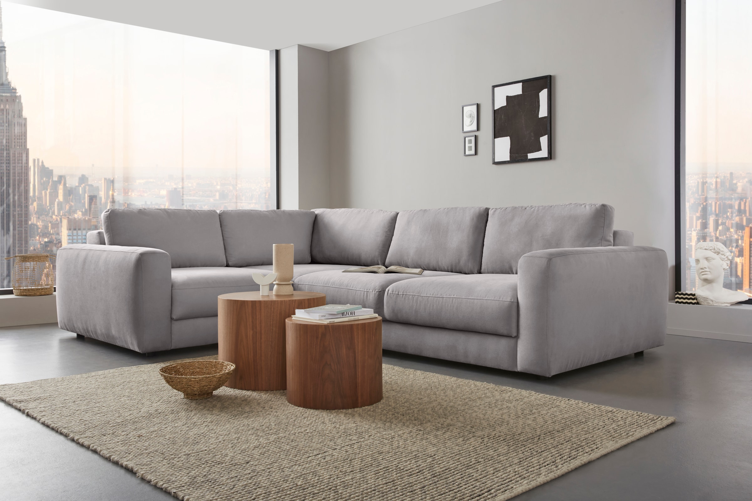 Home affaire Canapé d'angle »Bloomfield, Mega Polsterecke, Breite 289cm, viel Platz, L-Form« disponible en différentes tailles