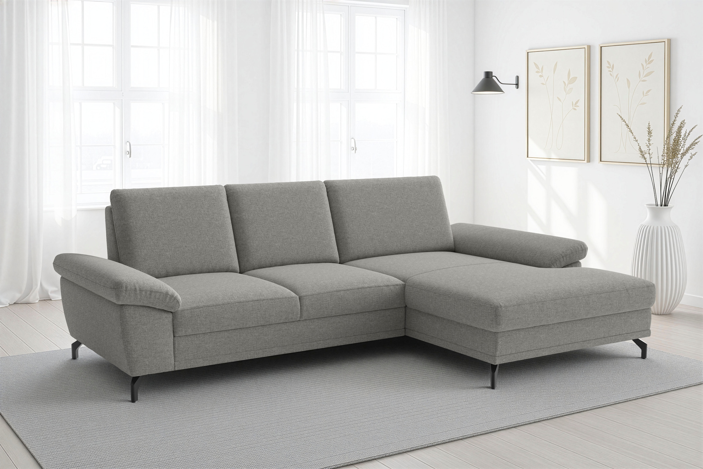 Image of sit&more Ecksofa "Chelsea L-Form, B: 264 cm, Armteil- & Sitztiefenverstellung" Couch optional mit Schlaffunktion und Bettkasten, Sitzhöhe 45 cm