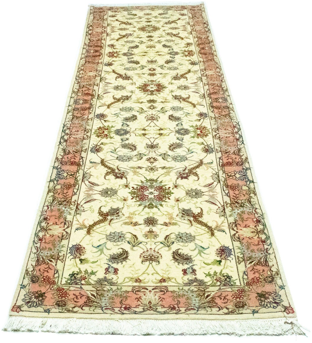 Image of morgenland Hochflor-Läufer »Täbriz 50 Raj Stark Gemustert Beige 317 x 78 cm«, rechteckig, 1 mm Höhe, Unikat mit Zertifikat bei Ackermann Versand Schweiz