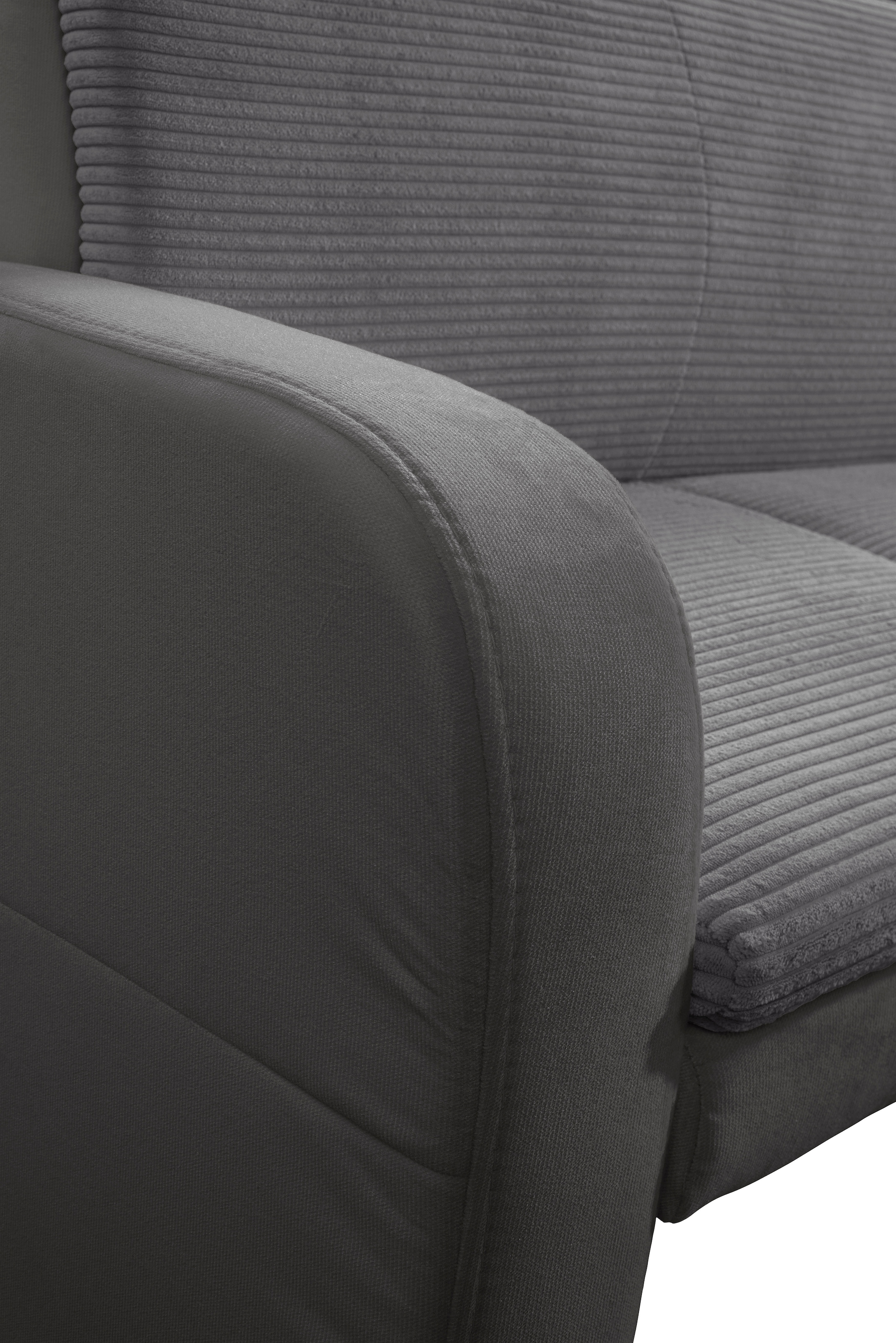 exxpo - sofa fashion Banc d'angle »Cortado, elegant und modern mit hohem Sitzkomfort« garde au sol élevée, belle finition des détails, revêtement cuir en option