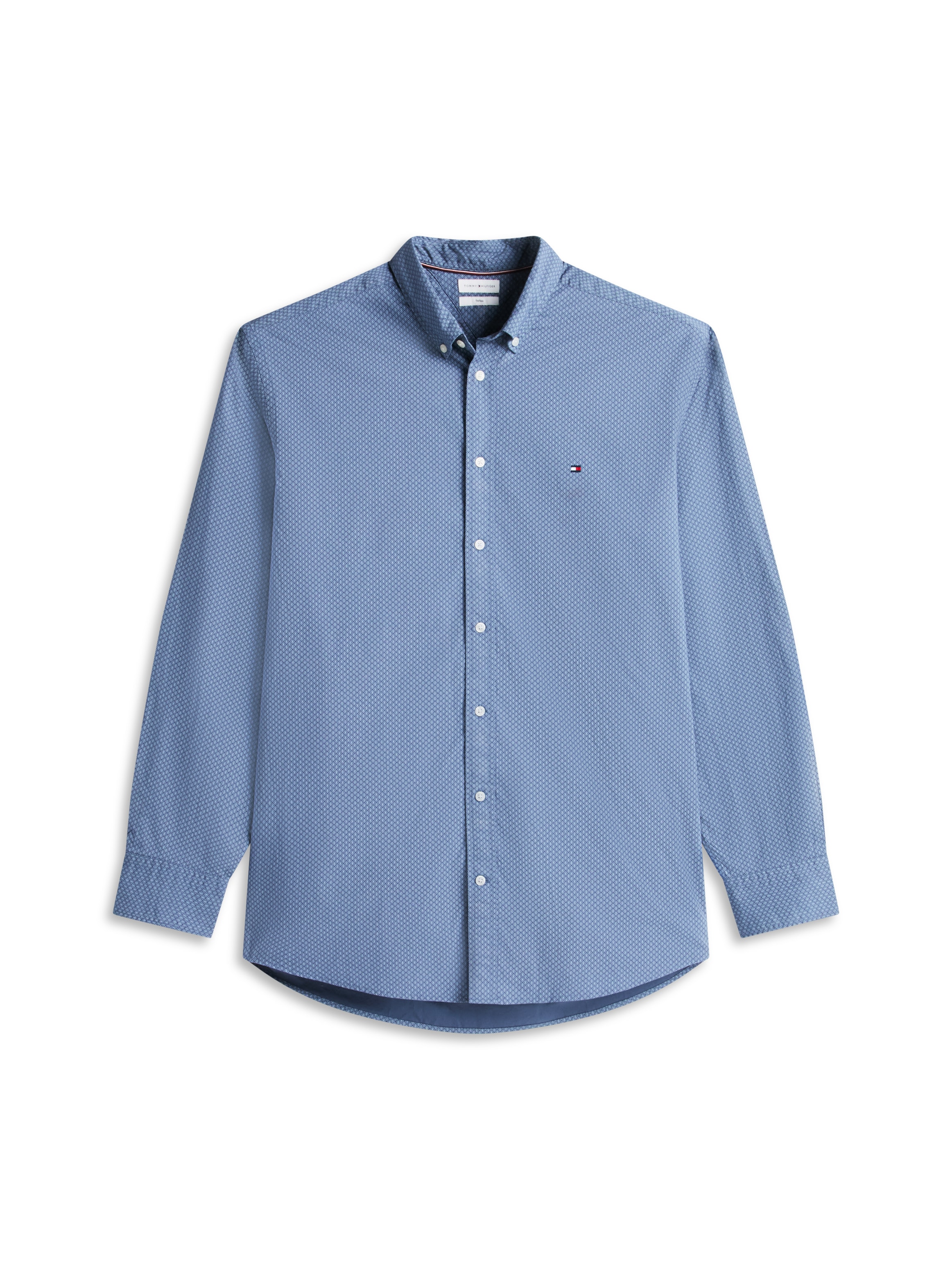 Tommy Hilfiger Big & Tall Langarmhemd »BT-FLEX POPLIN GEO PRINT REGUAL FIT« Grosse Grössen, Button-down-Kragen