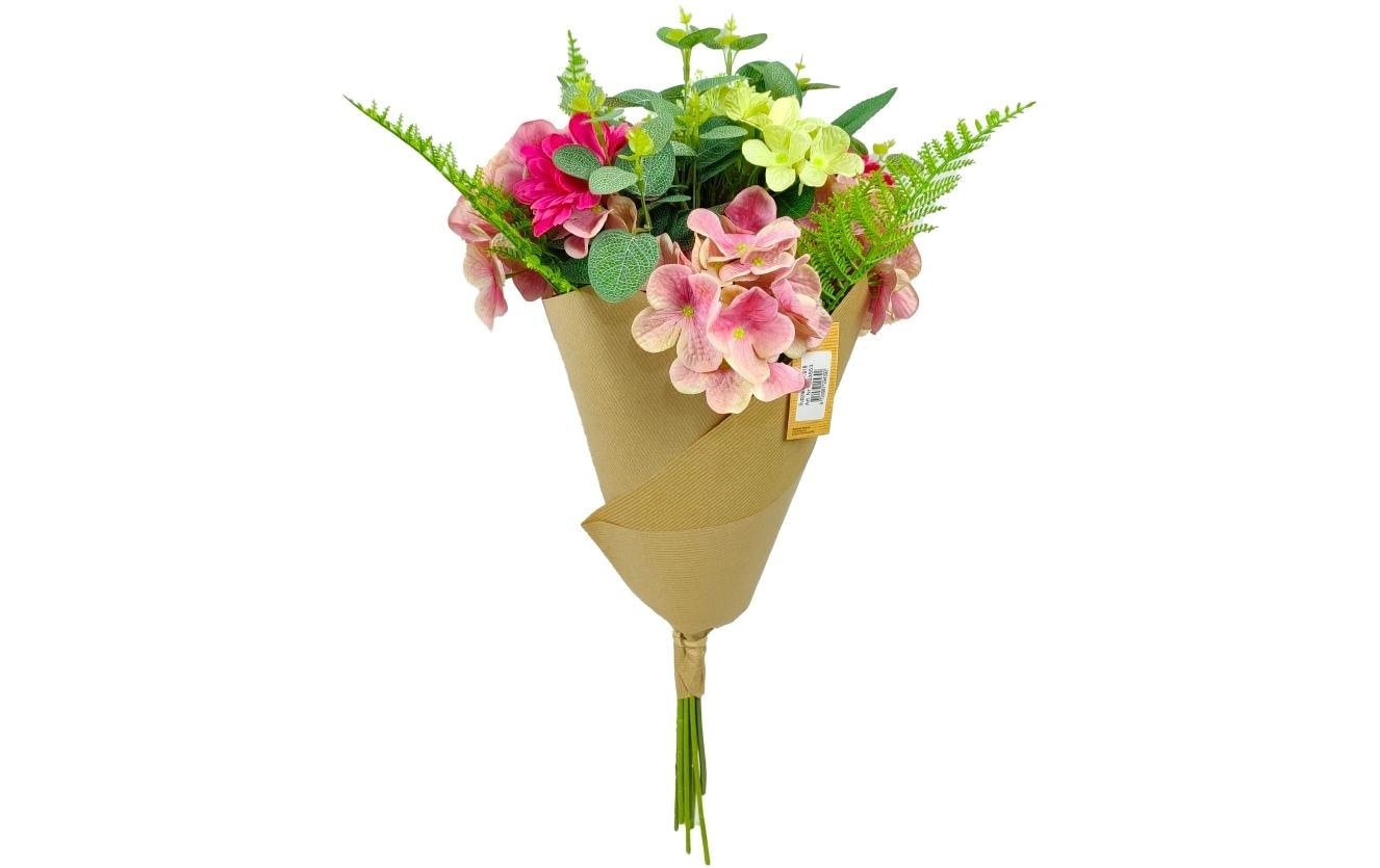 Image of Kunstblume "CHALET Blumenstrauss im Papier 63 cm" Kunstblumenstrauss