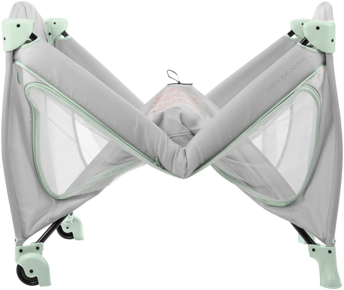 Hauck Lit de voyage pour bébé »Sleep N Play Go Plus, Dusty Mint« mit integrierten Rädern; Vorderausstieg