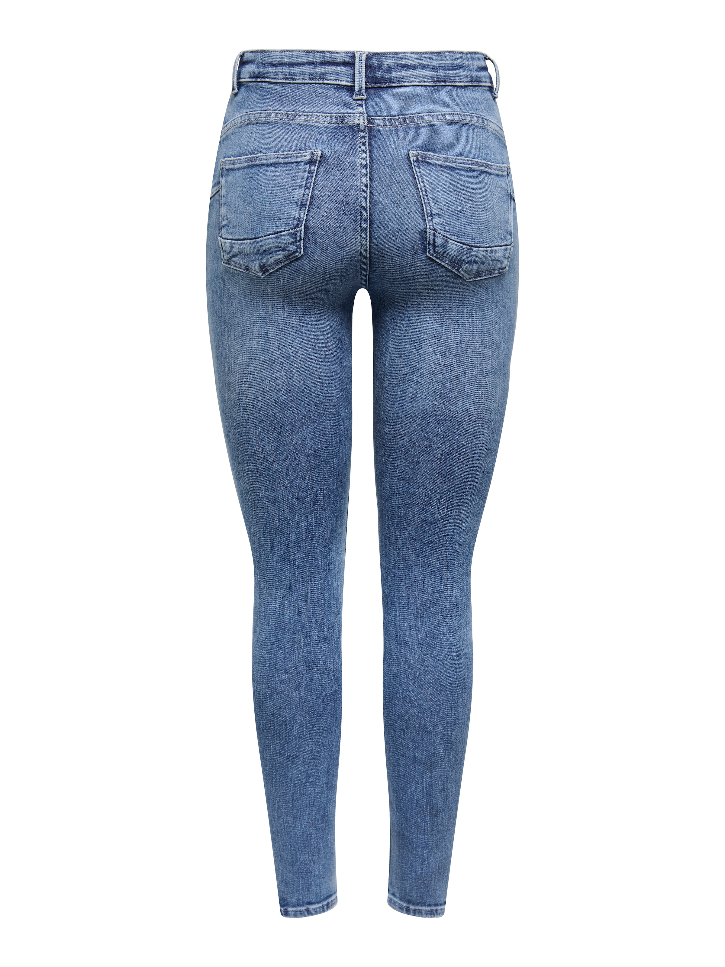 ONLY Skinny-fit-Jeans »ONLPOWER MID WASIST PUSH UP AZ« mit Destroyed-Details