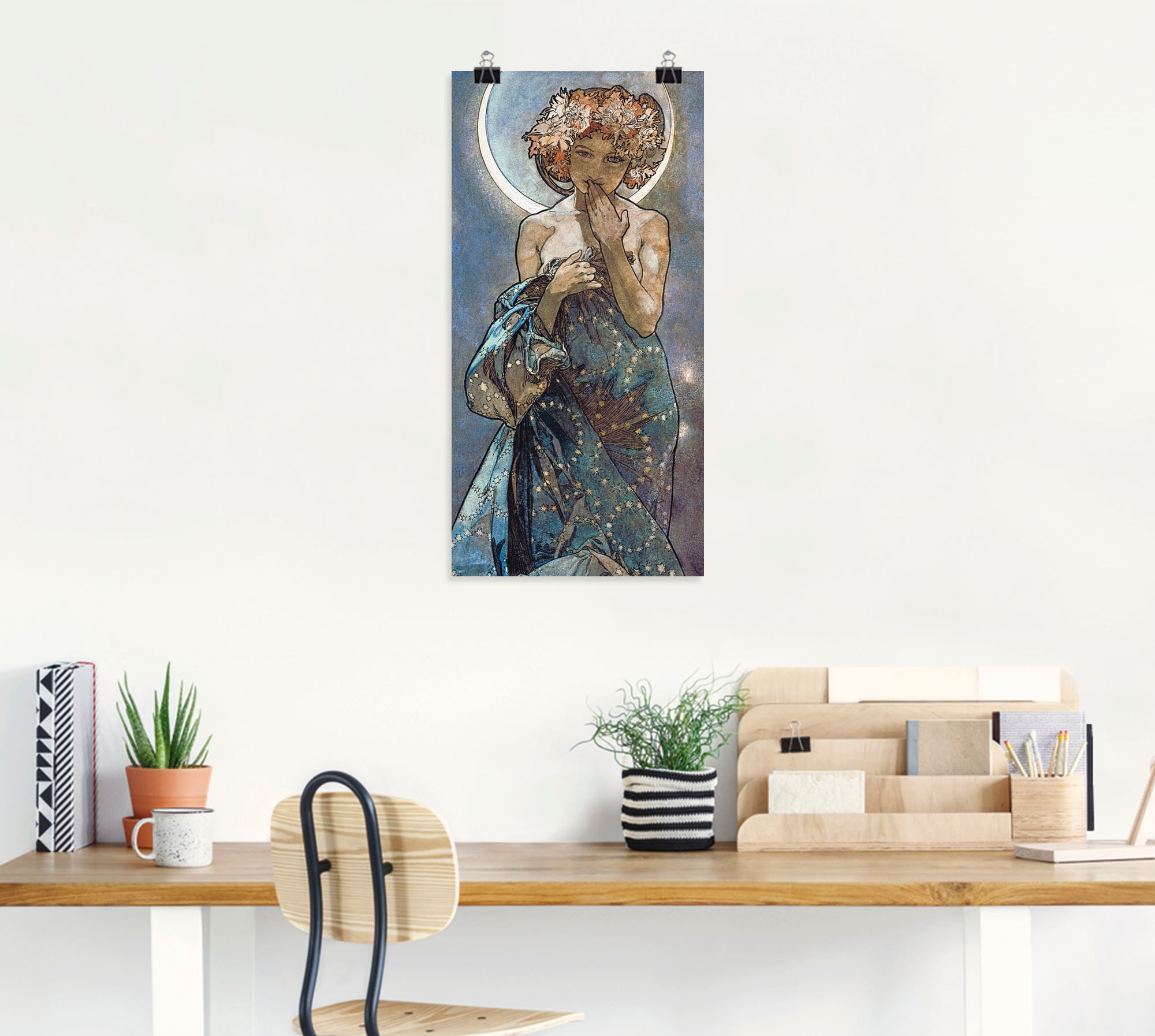 Artland Fresque murale »Sterne Der Mond 1902« Femme 1 cuis tlg. en tableau sur toile, poster en différentes tailles