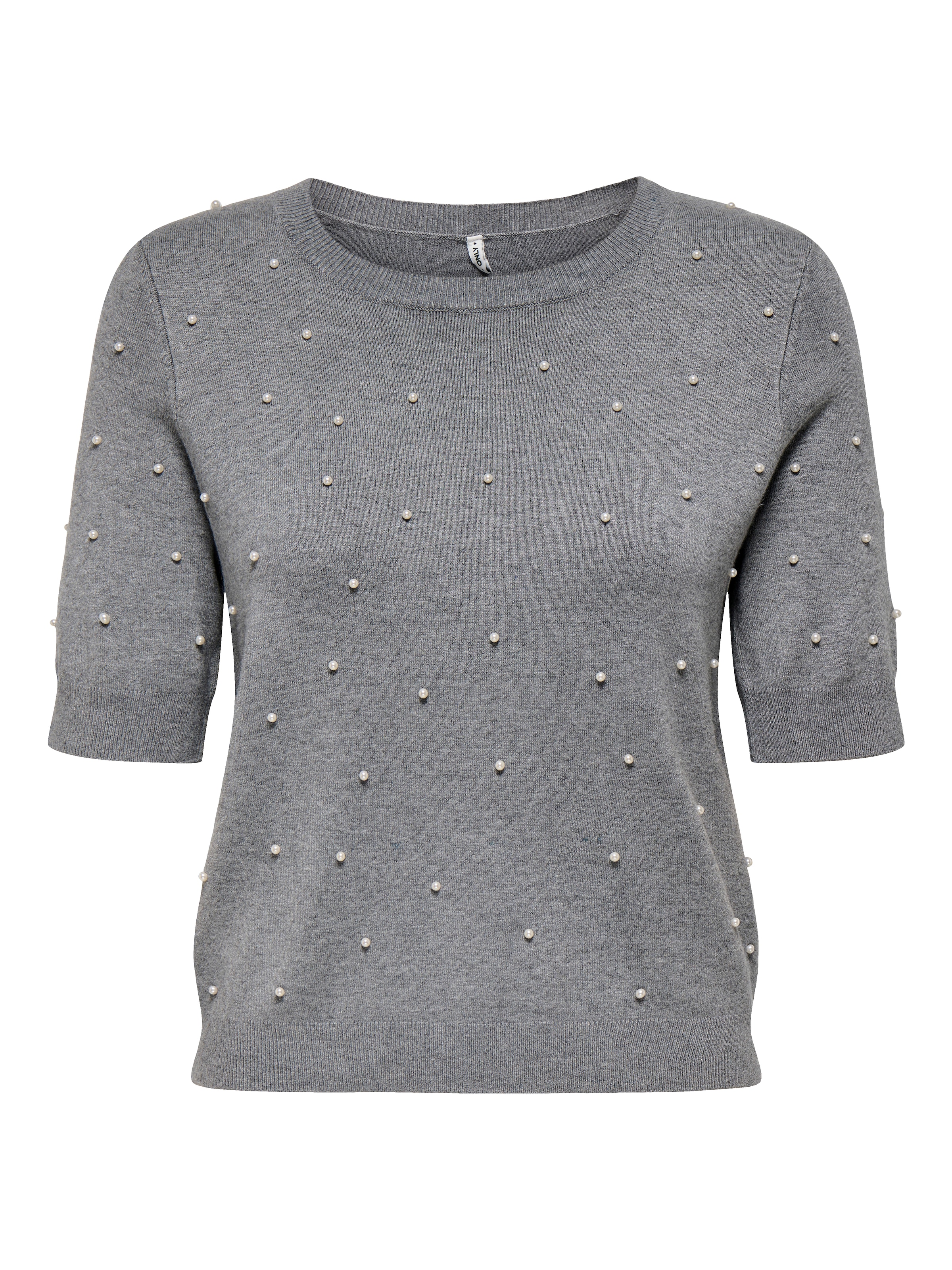 ONLY Kurzarmpullover »ONLVENICE LIFE SS PEARL O-NECK KNT«