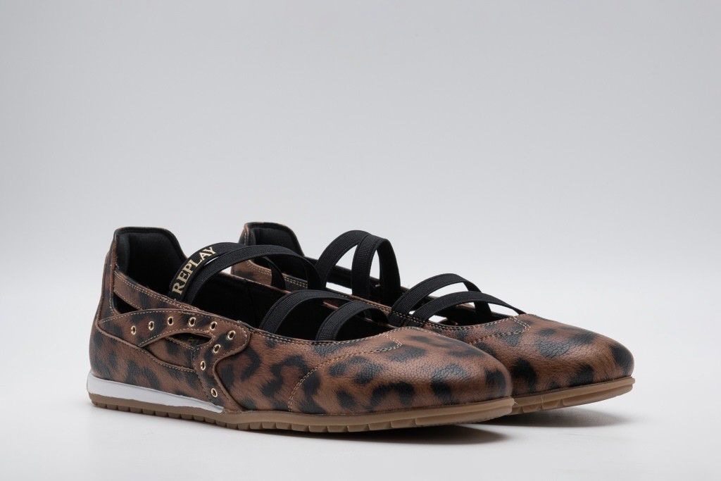 Image of Replay Sneaker Ballerinas Slipper, Sommerschuh, Riemchenballerina in aktueller Leo-Optik