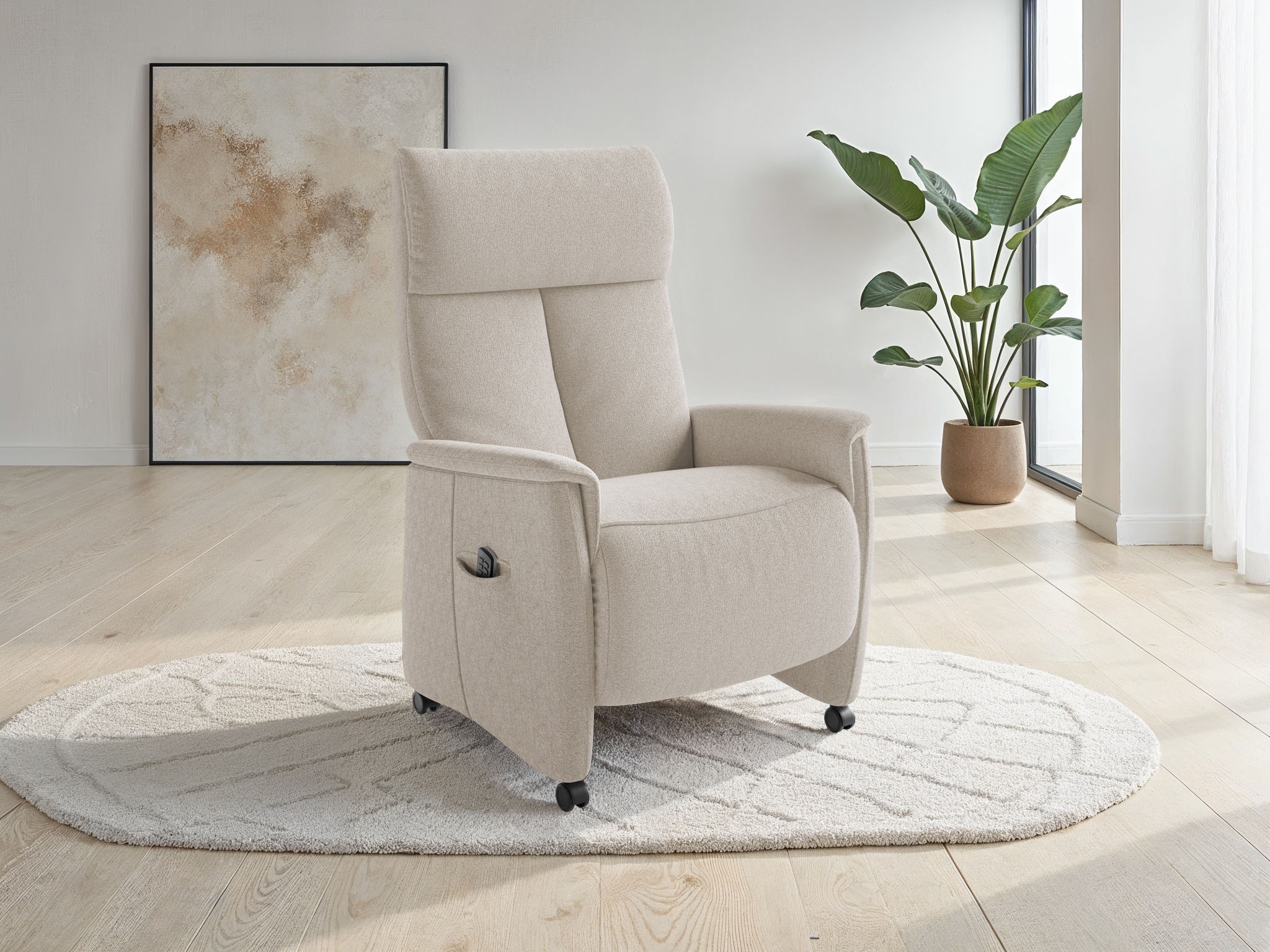 sit&more TV-Sessel "Cremona Comfort" wahlweise manuell oder elektrischer Funktion mit Akku