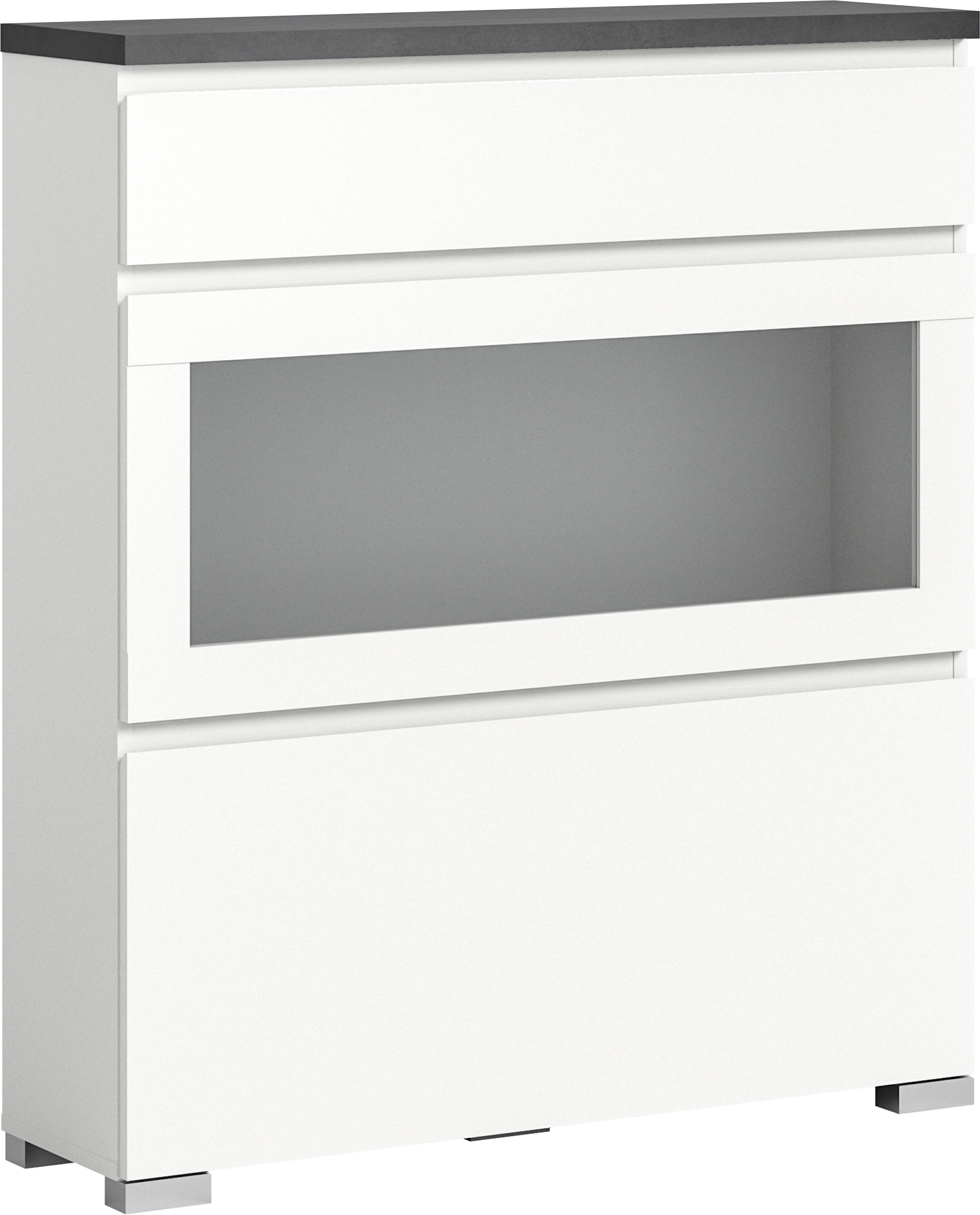 Image of Home affaire Schuhschrank "Skoskap, Tiefe 27cm, 2 Klappen, 1 Schubkasten, Platz für 8 Schuhpaare" Schuhkipper, Schuhkommode, Schuhregal, Kommode, Anrichte