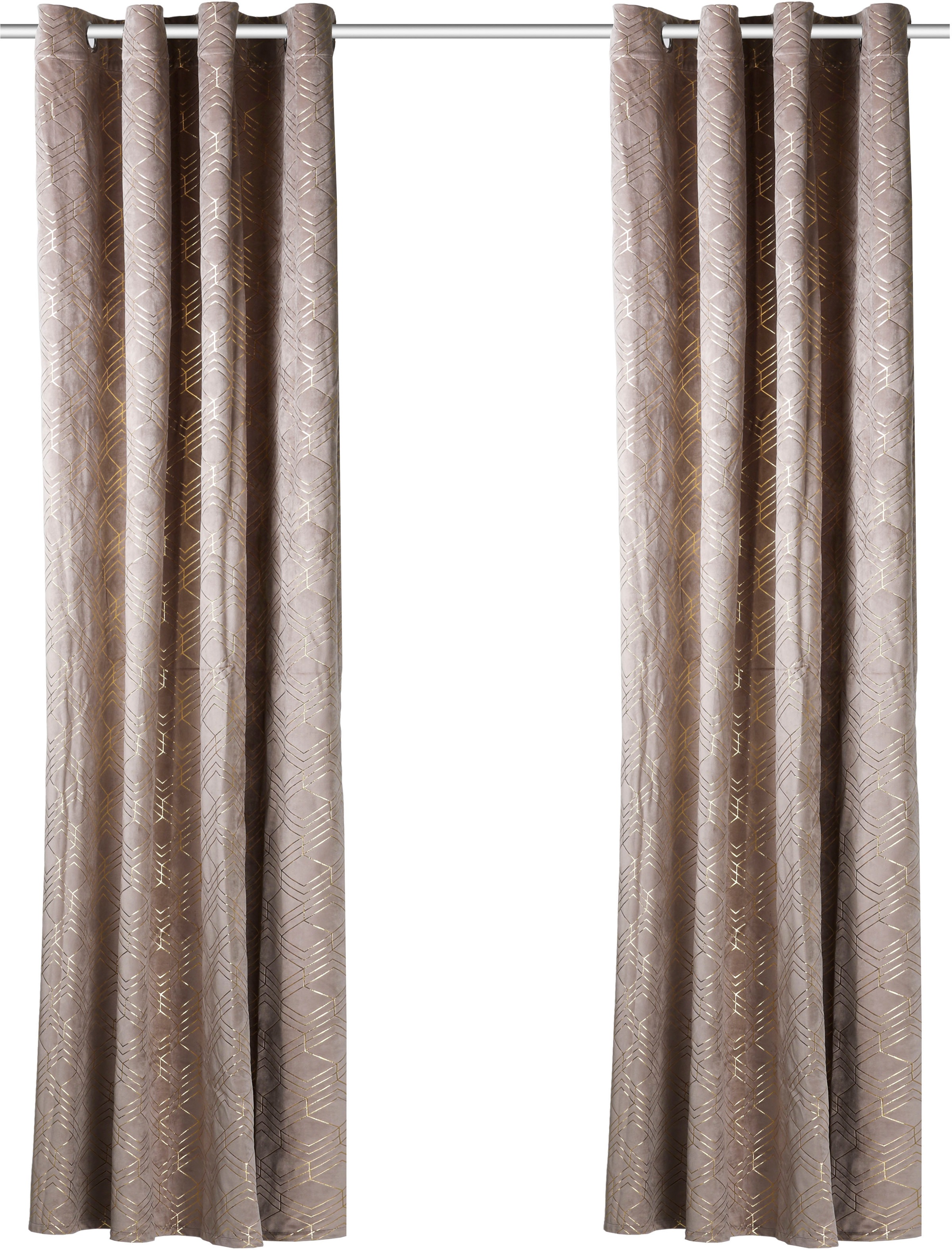 Image of my home Vorhang »Velvet Foil«, (2 St.), Samt bei Ackermann Versand Schweiz