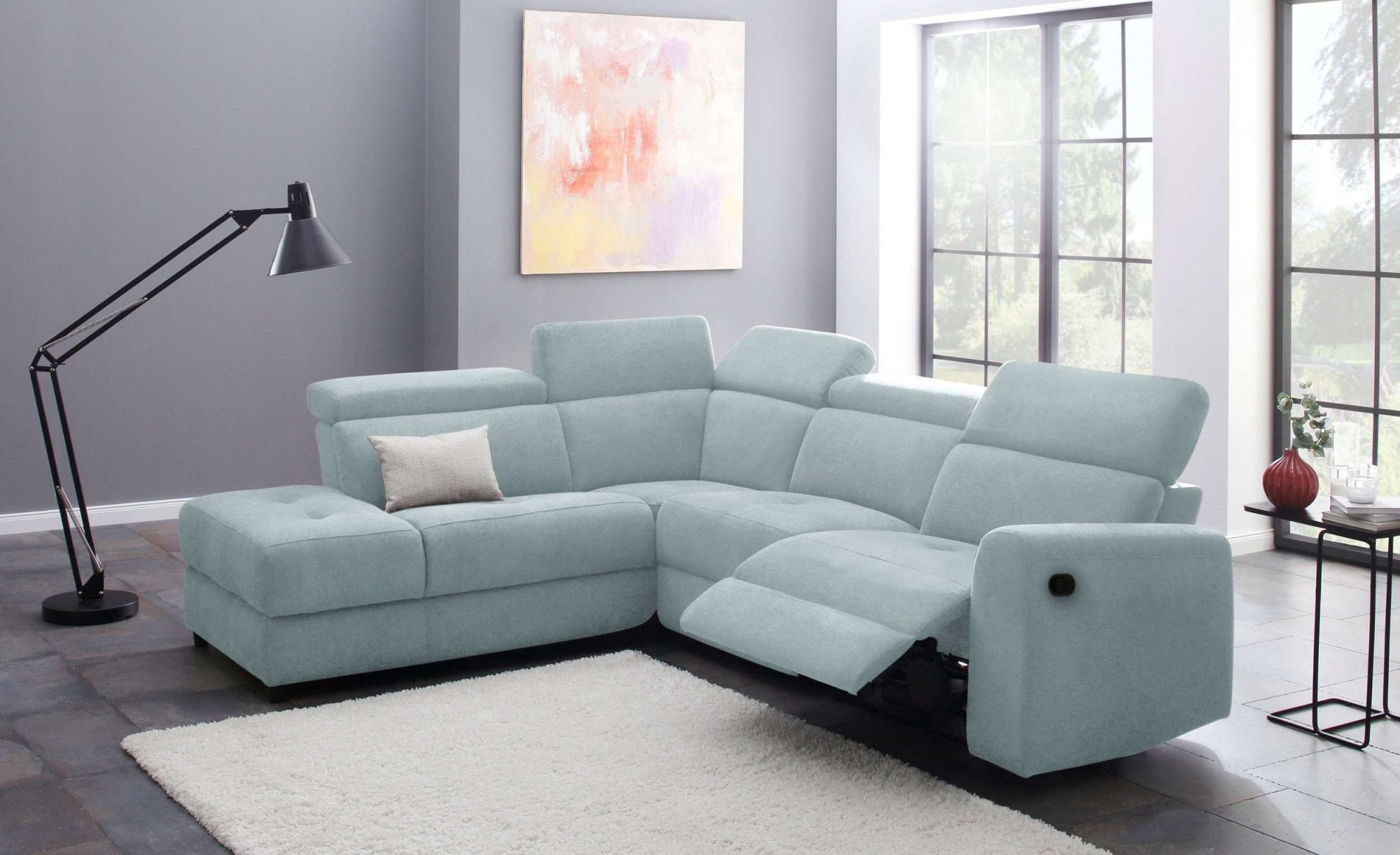 Home affaire Ecksofa »Sentrano, L-Form,« 273 cm, man. o. elektr. Relaxfunktion und USB/Kopfverstellung