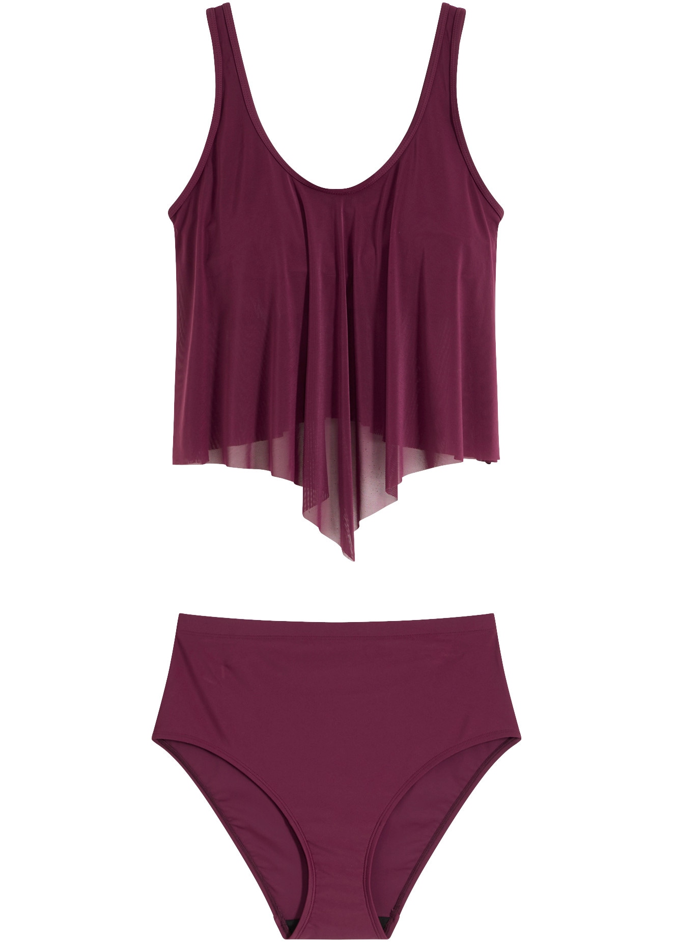 bonprix Tankini Set,  mit transparentem Material, aus Polyamid und Elasthan