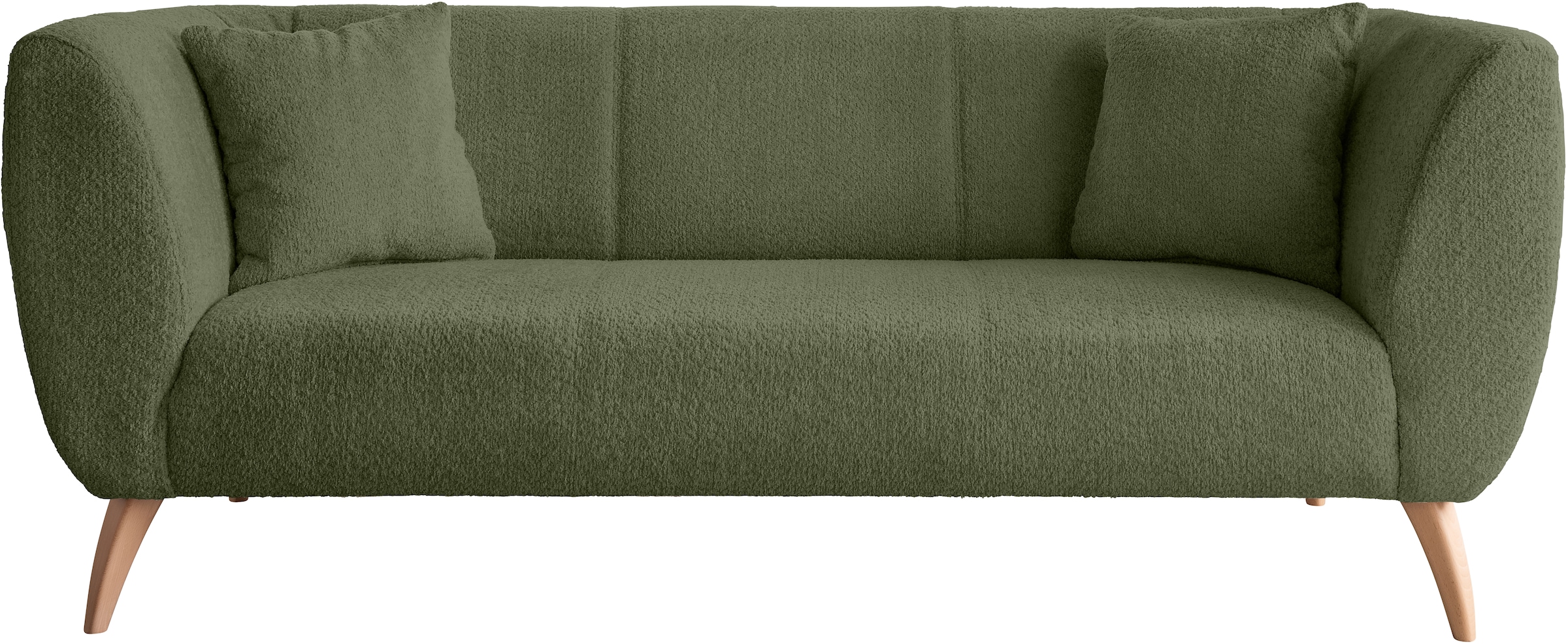 Home affaire Ecksofa »Lazio modern und bequem, schmale Armlehnen, tolle Detailverarbeitung« zwei verschiedene Fussfarben wählbar